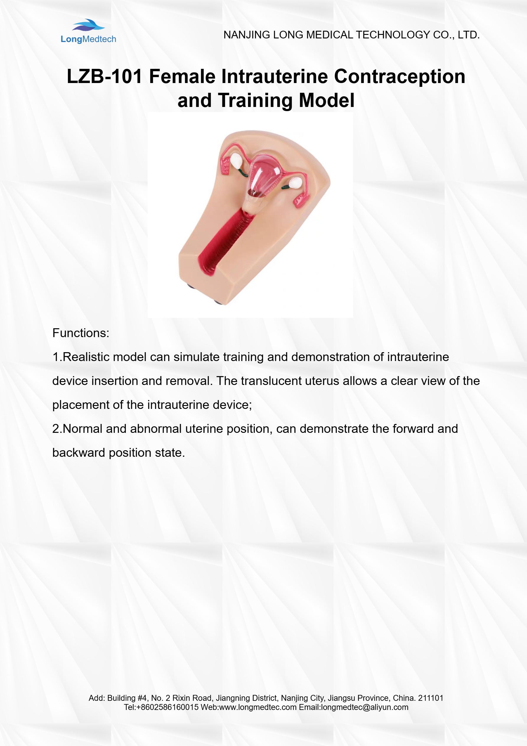 LZB-101 Female Intrauterine Contraception and Training Model-1