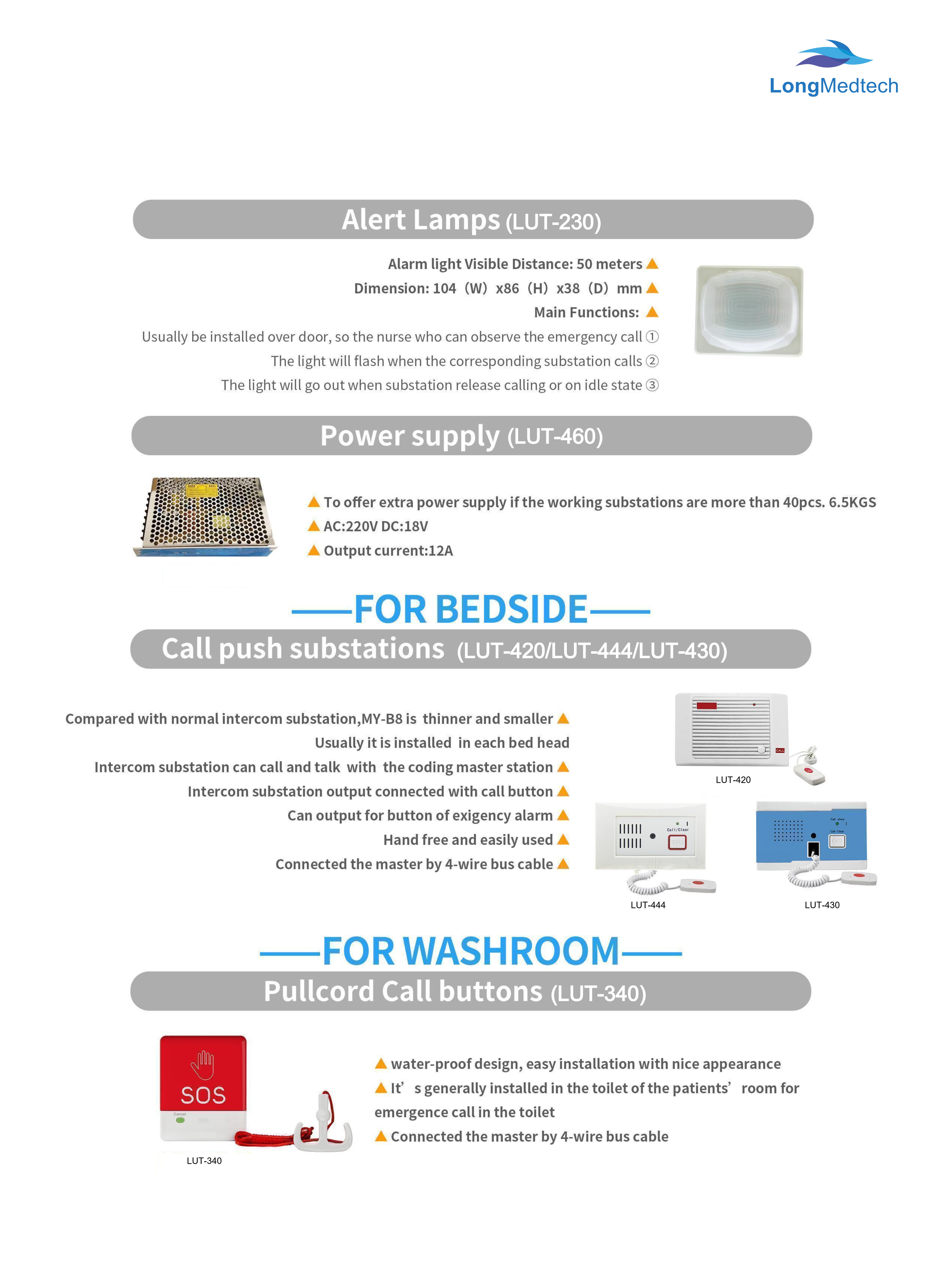 LUT 4-Wired Nurse Intercom System-4