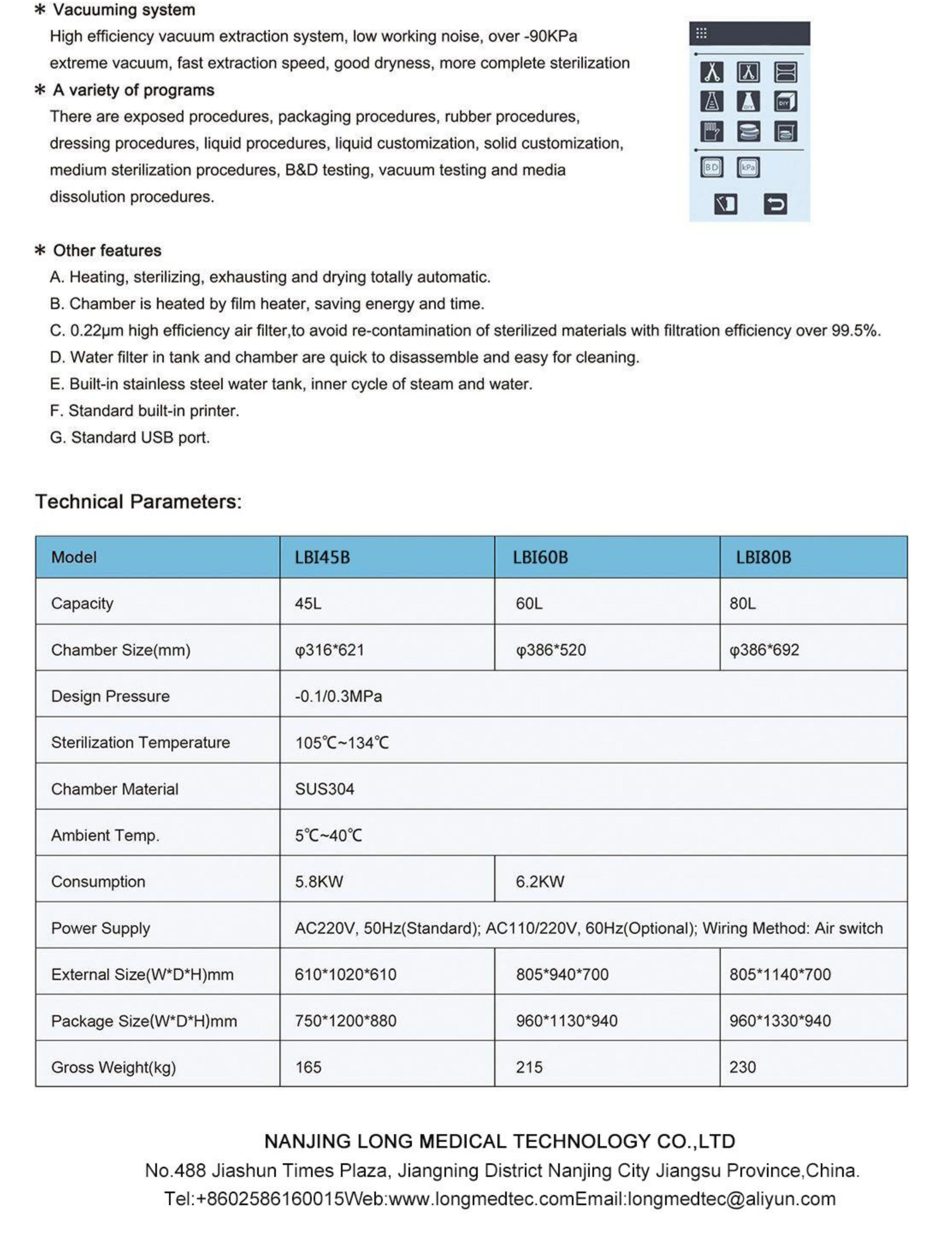 LBI45B 60B 80B Table Top Autoclave -1