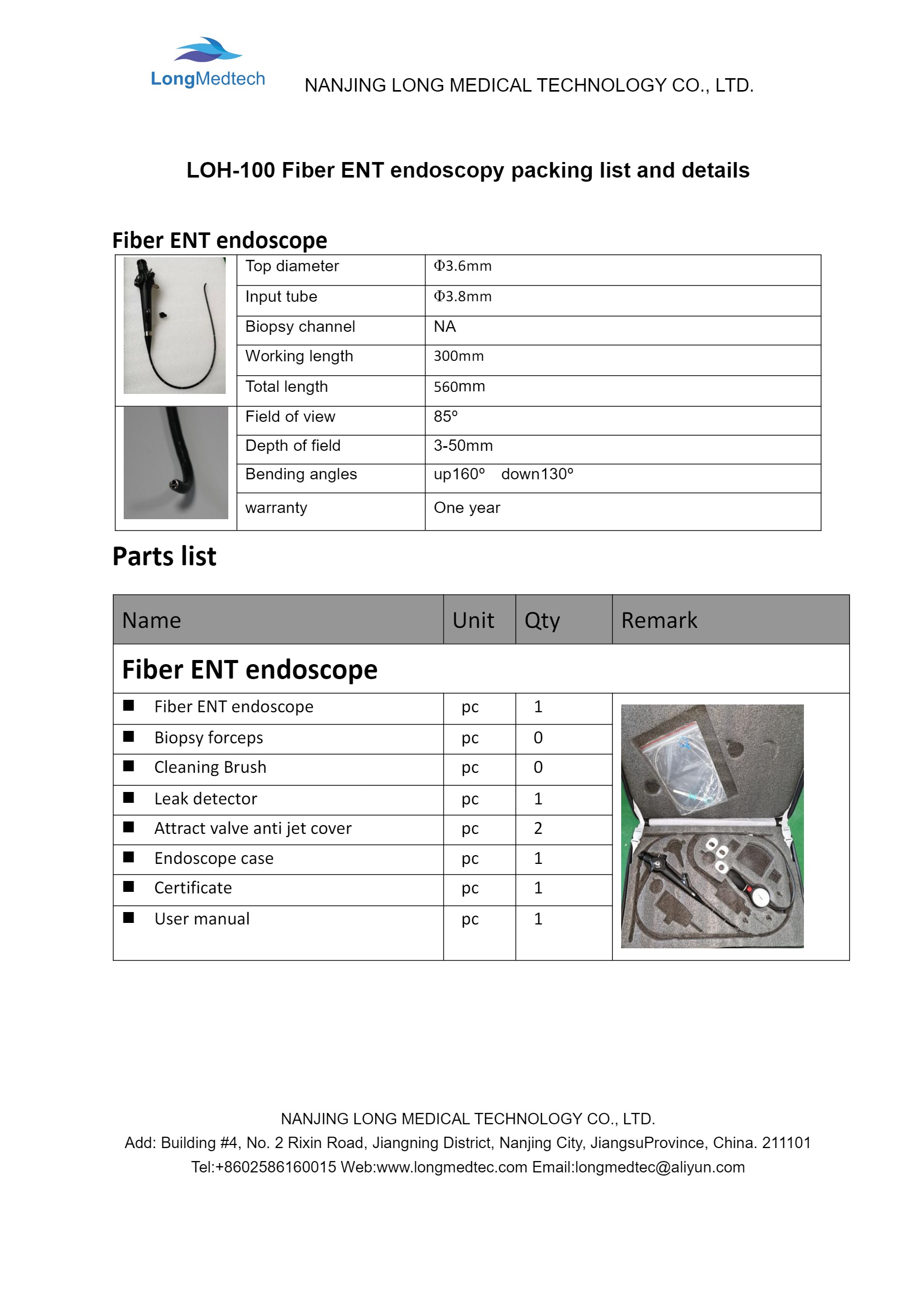 LOH-100 Fiber ENT endoscopy-1