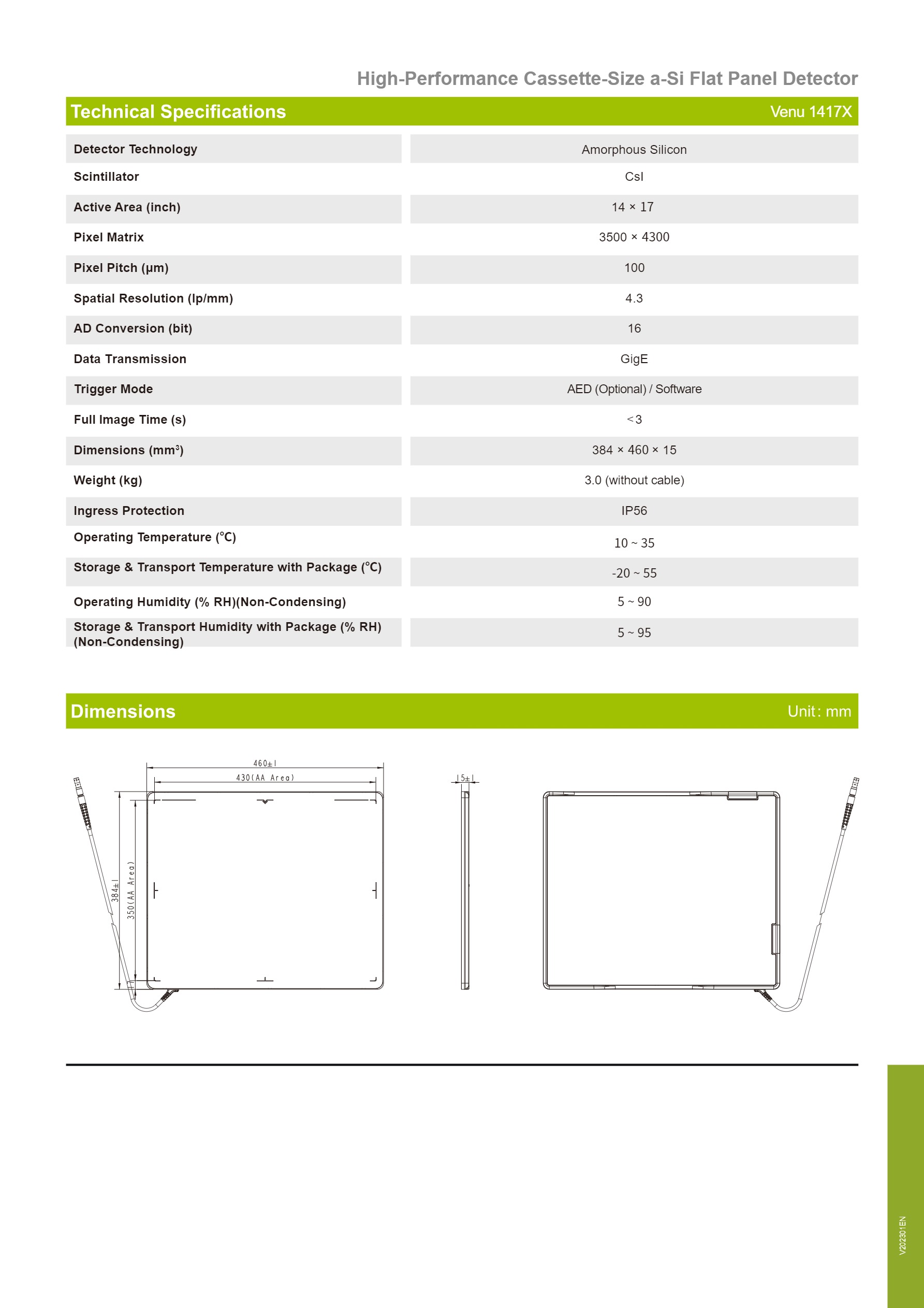 Venu 1417X Flat Panel Detector-2