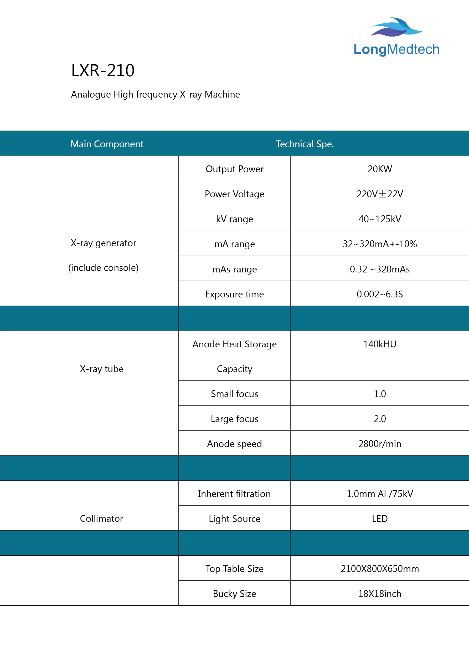 LXR-210 Analogue High Frequency X-ray Machine-1