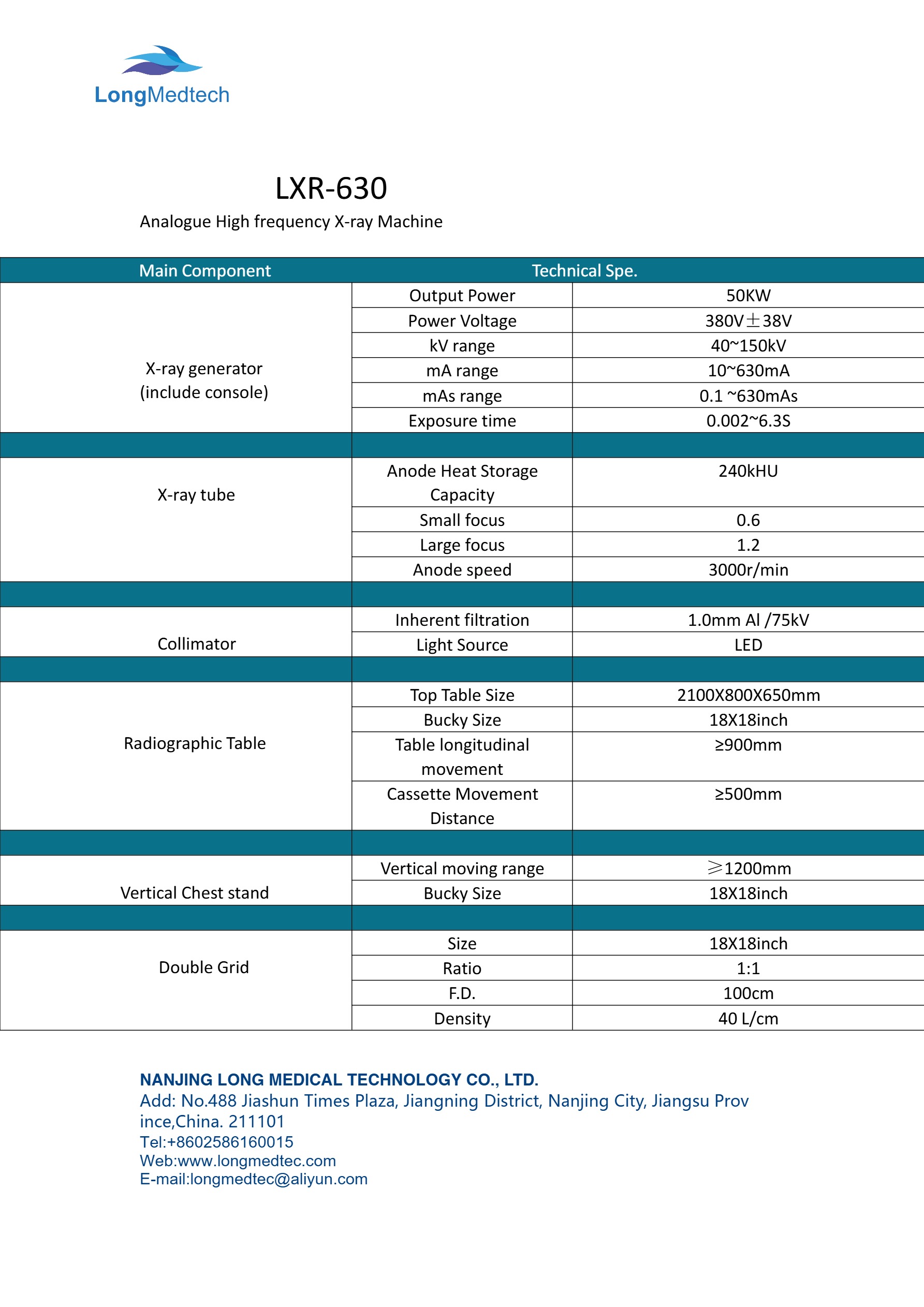 Рентгеновский аппарат LXR-630 (Аналог)-1