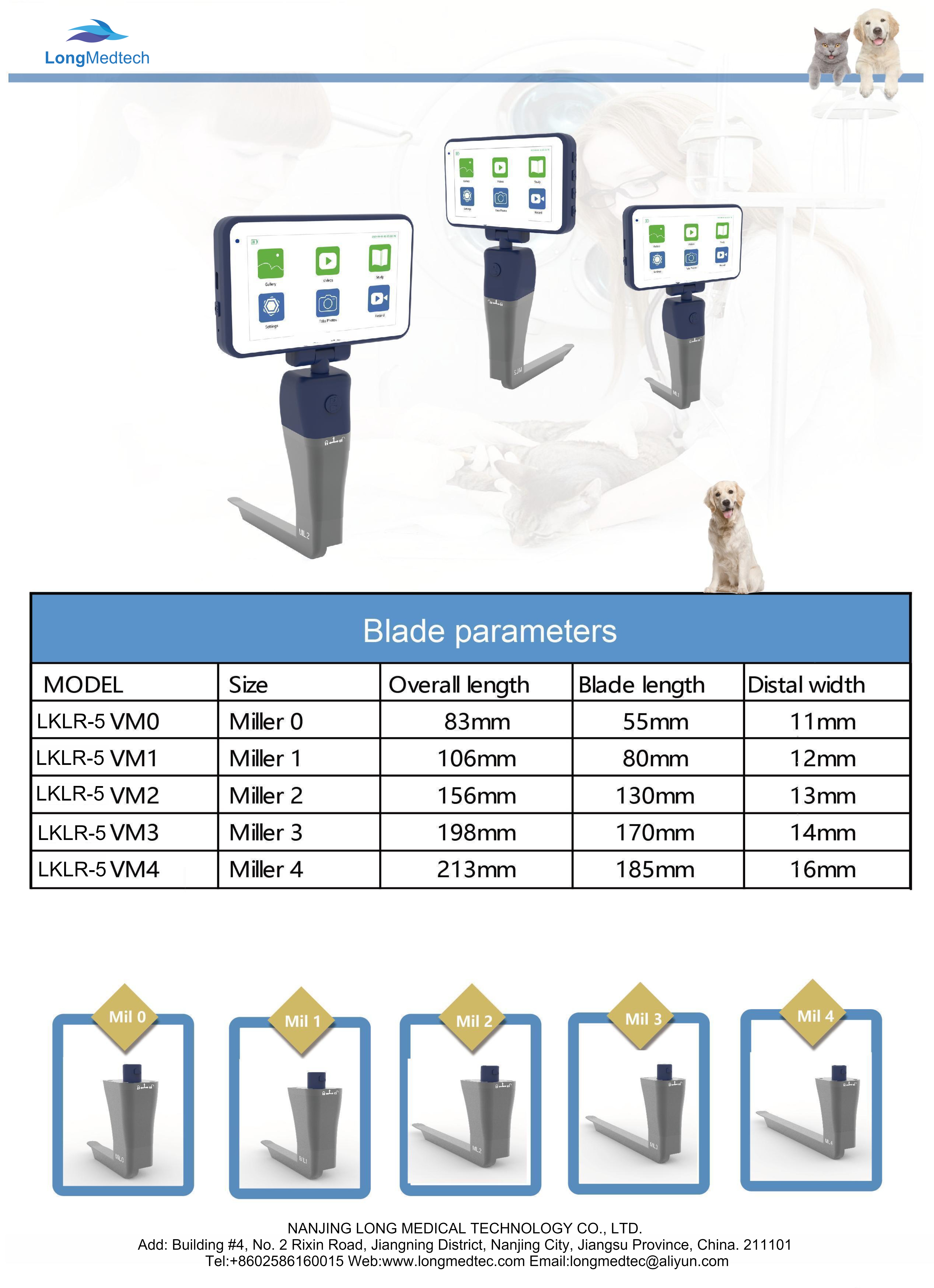 LKLR-5 Veterinary Video Laryngoscope-2