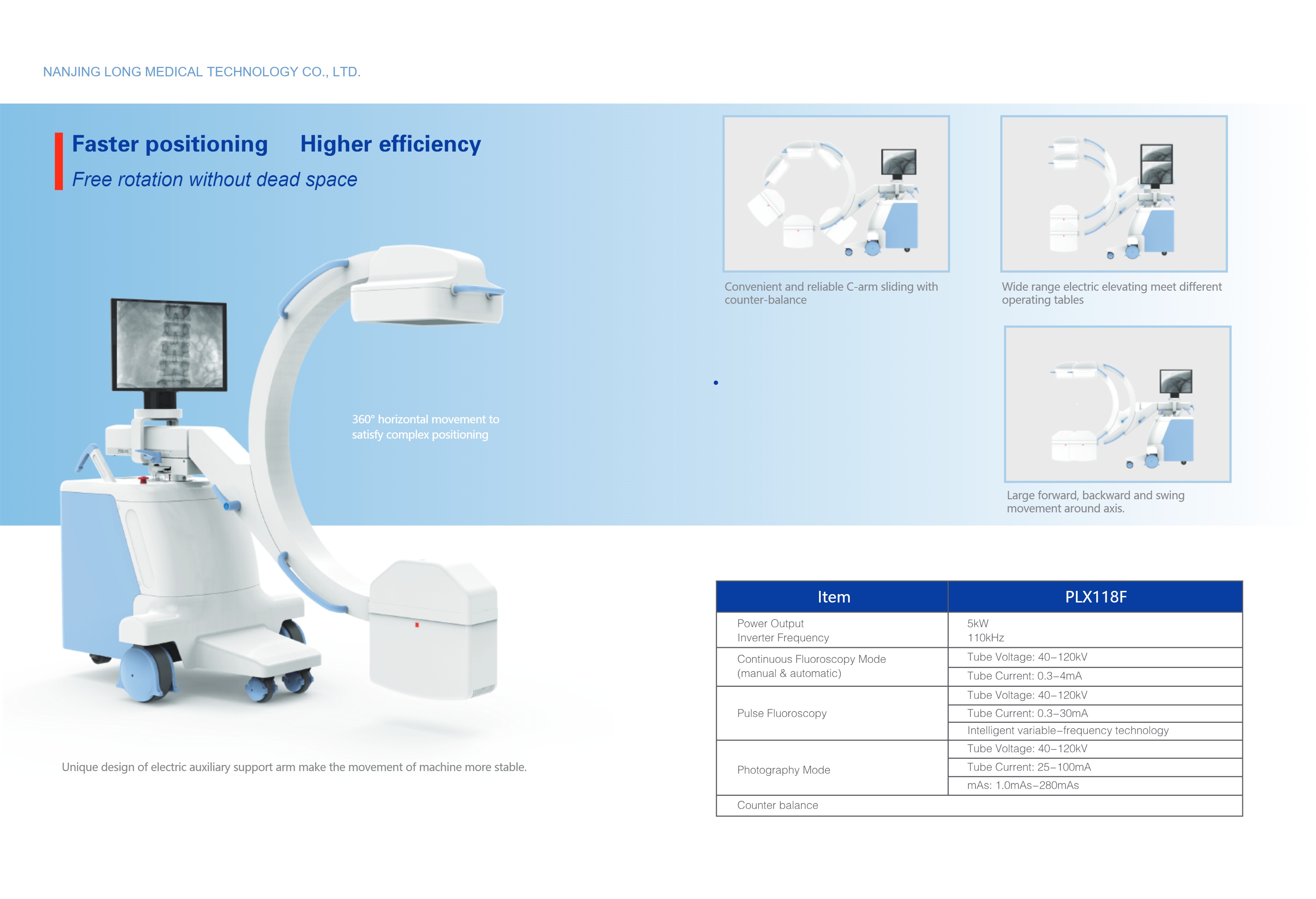 PLX118F Mobile Digital FPD C-arm System-4