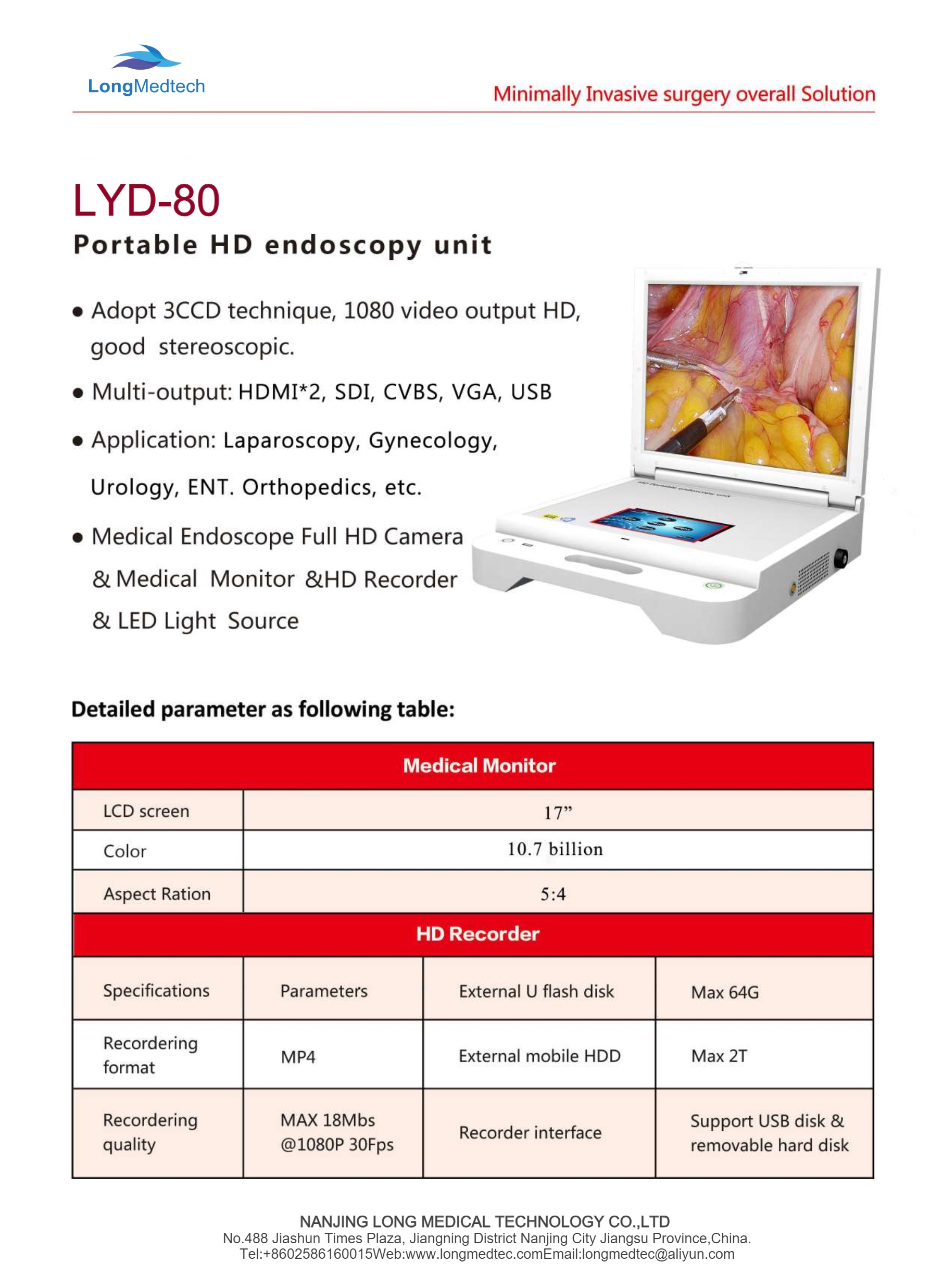 LYD-80 Portable HD Endoscopy Unit-1