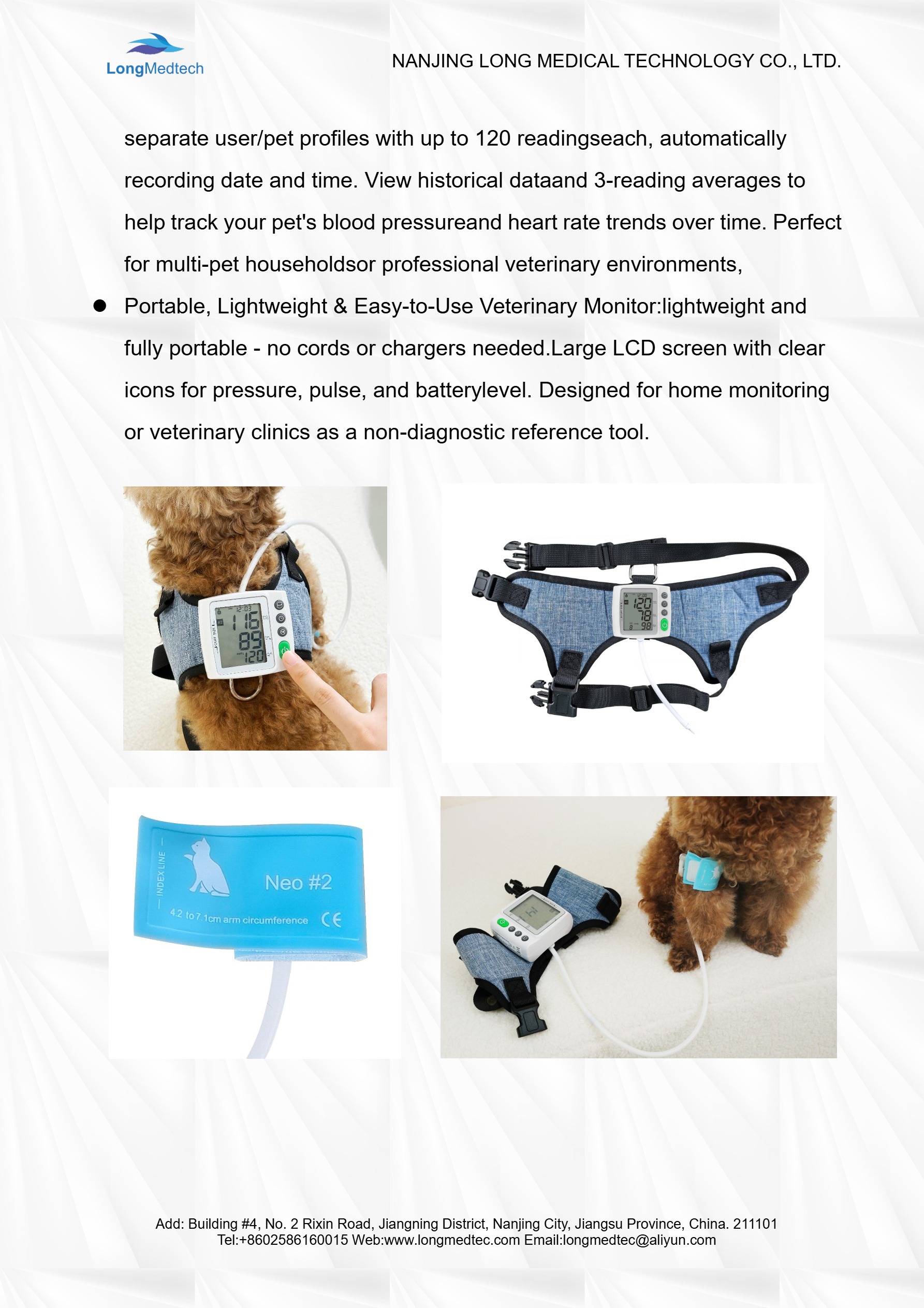 LWG-100B Pet Wearable Blood Pressure Monito-2