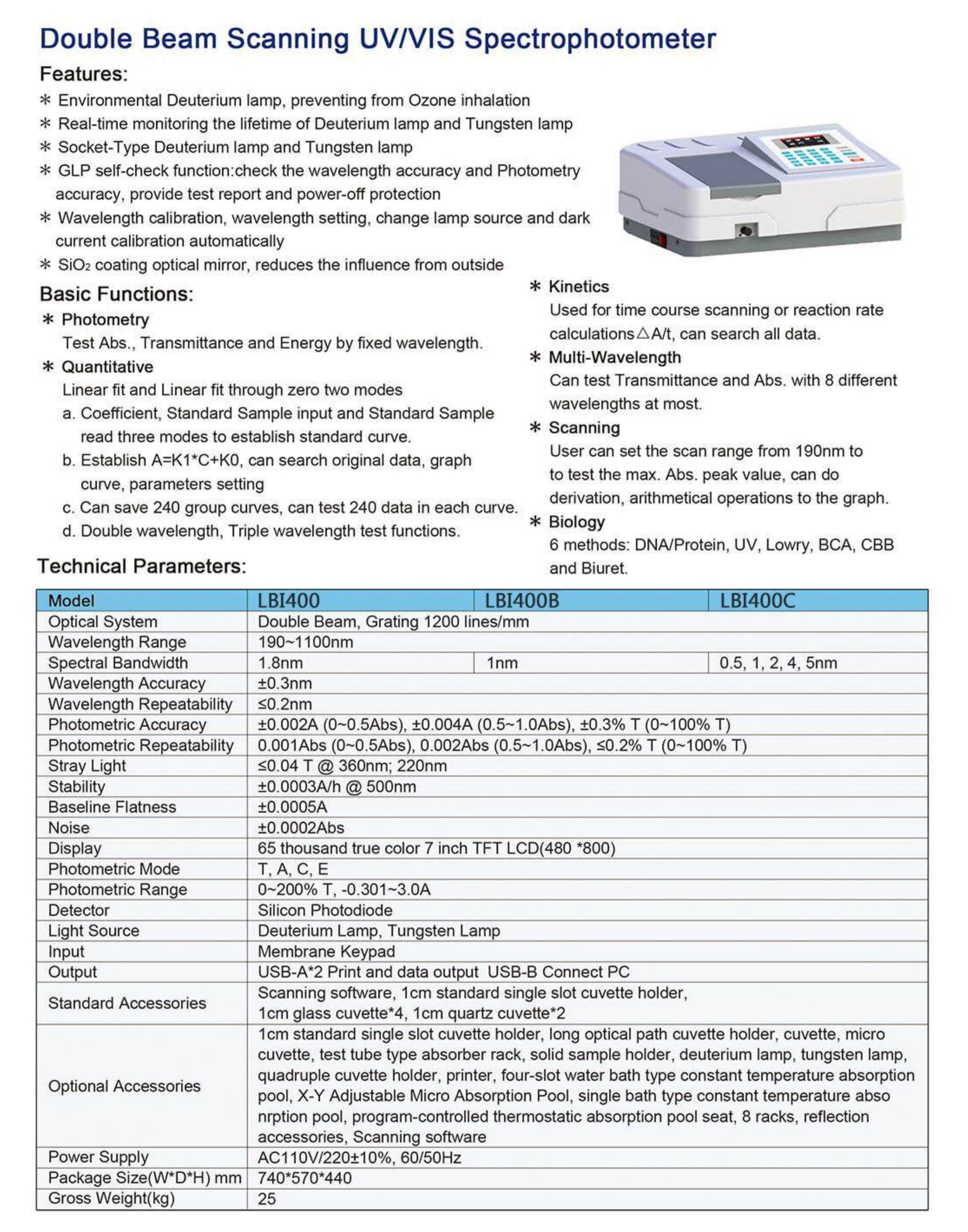 LBI4 Scanning UV VIS Spectrophotometer-1