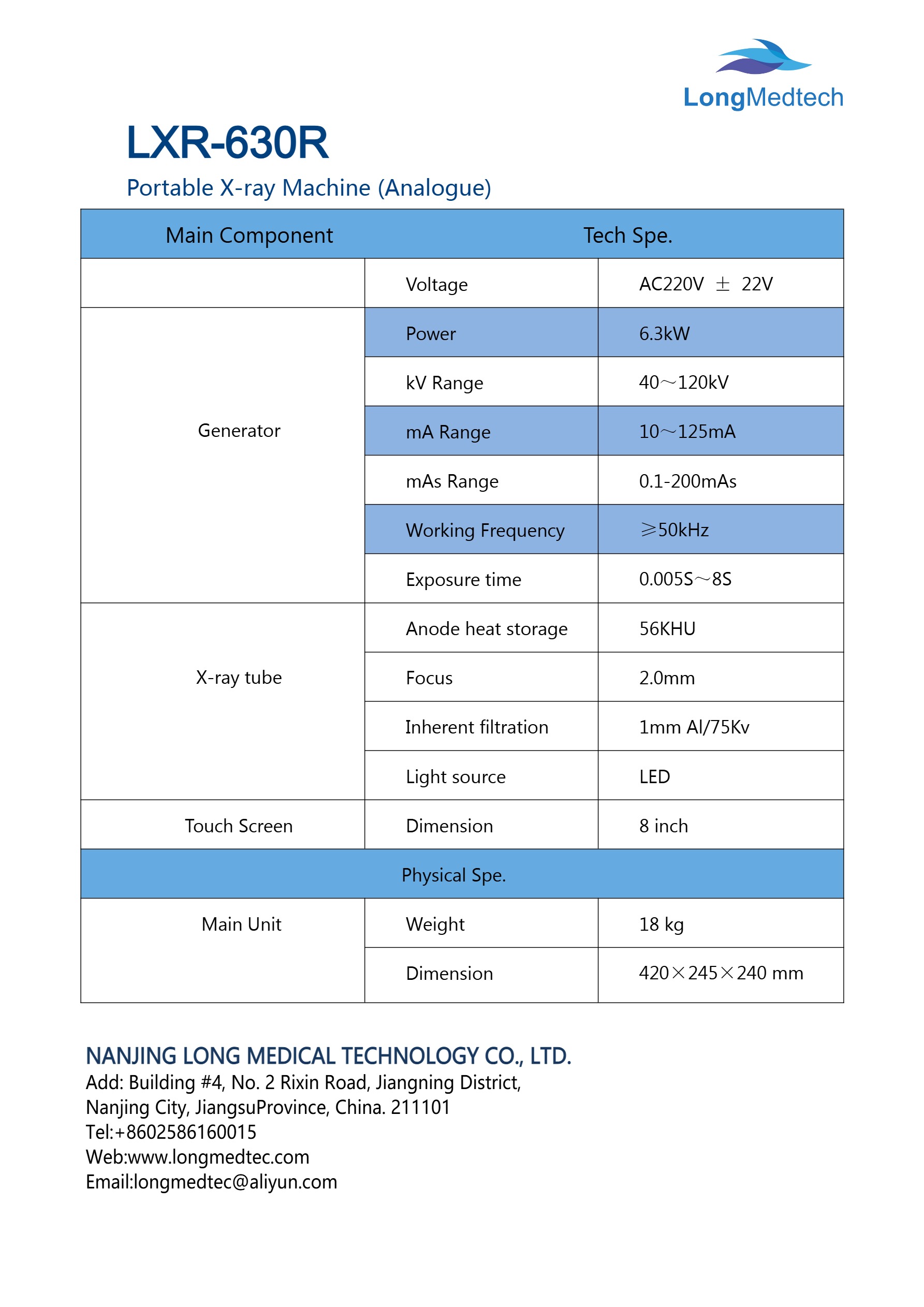 LXR-630R Portable X-ray Machine (Analogue)-1