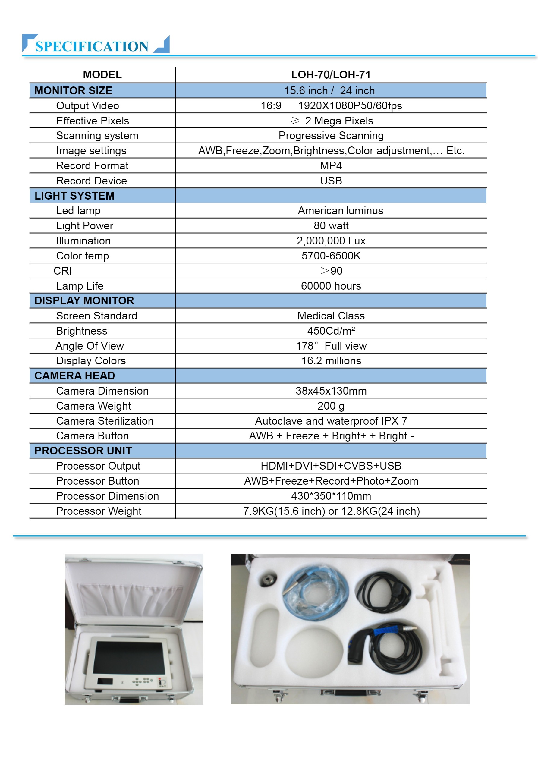 LOH-70 LOH-71 Portable Full HD 1080P Endoscopy Camera System-(1)-2