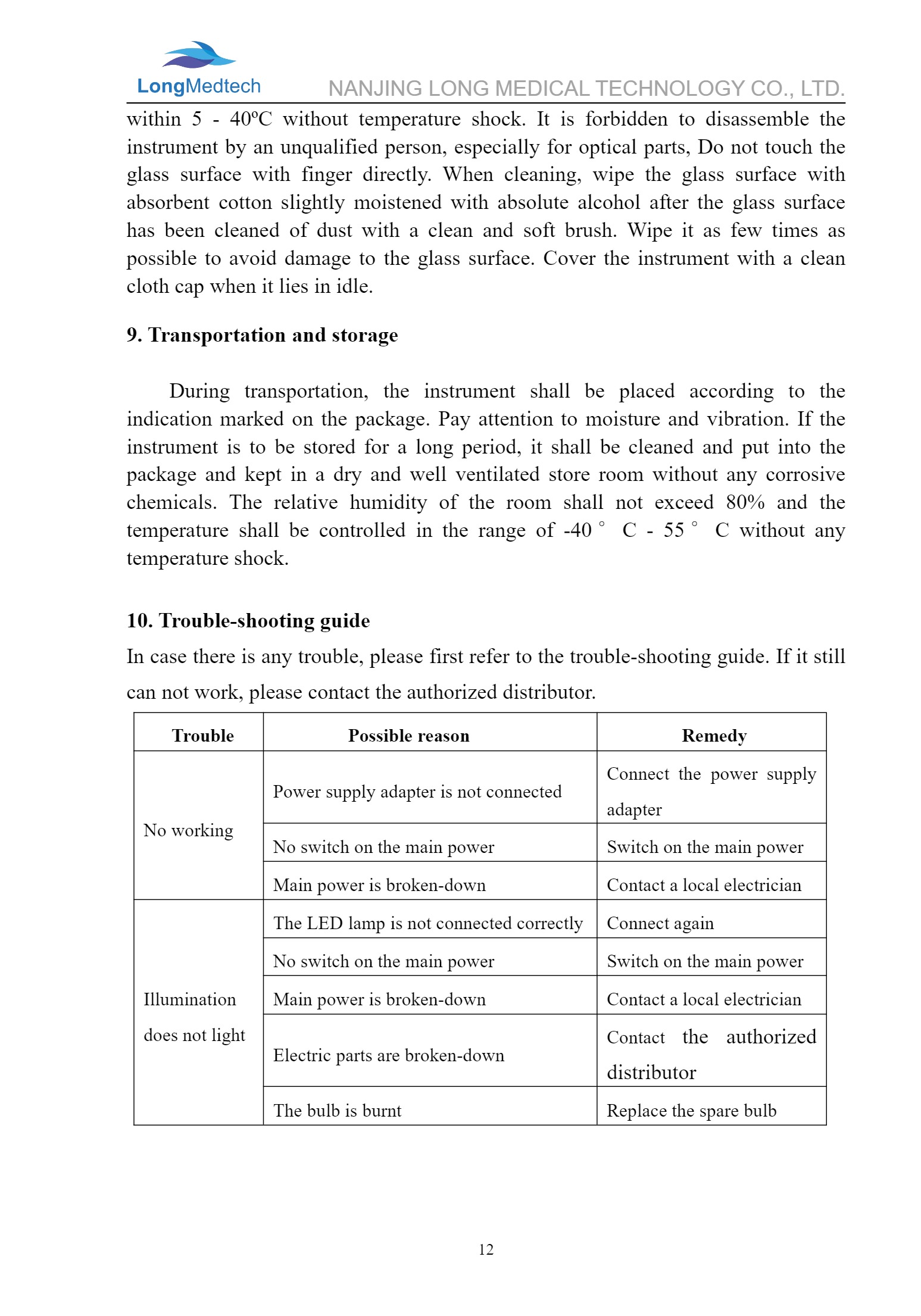 LYC120 LYC130 Operation Microscope Use Manual (1)-14