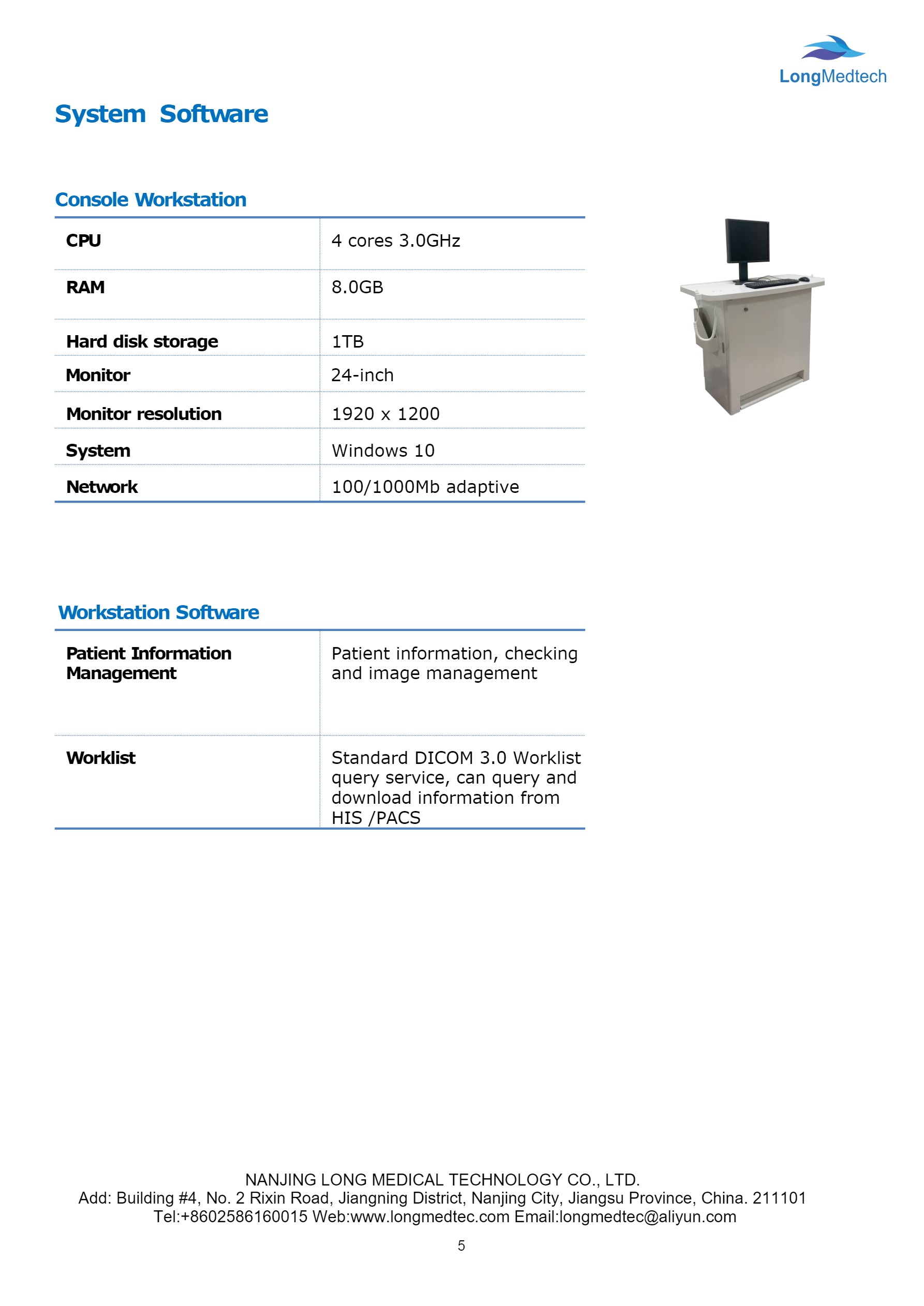 Fiche technique du produit ASR-4000E pour le syst&egrave;me de mammographie num&eacute;rique-5