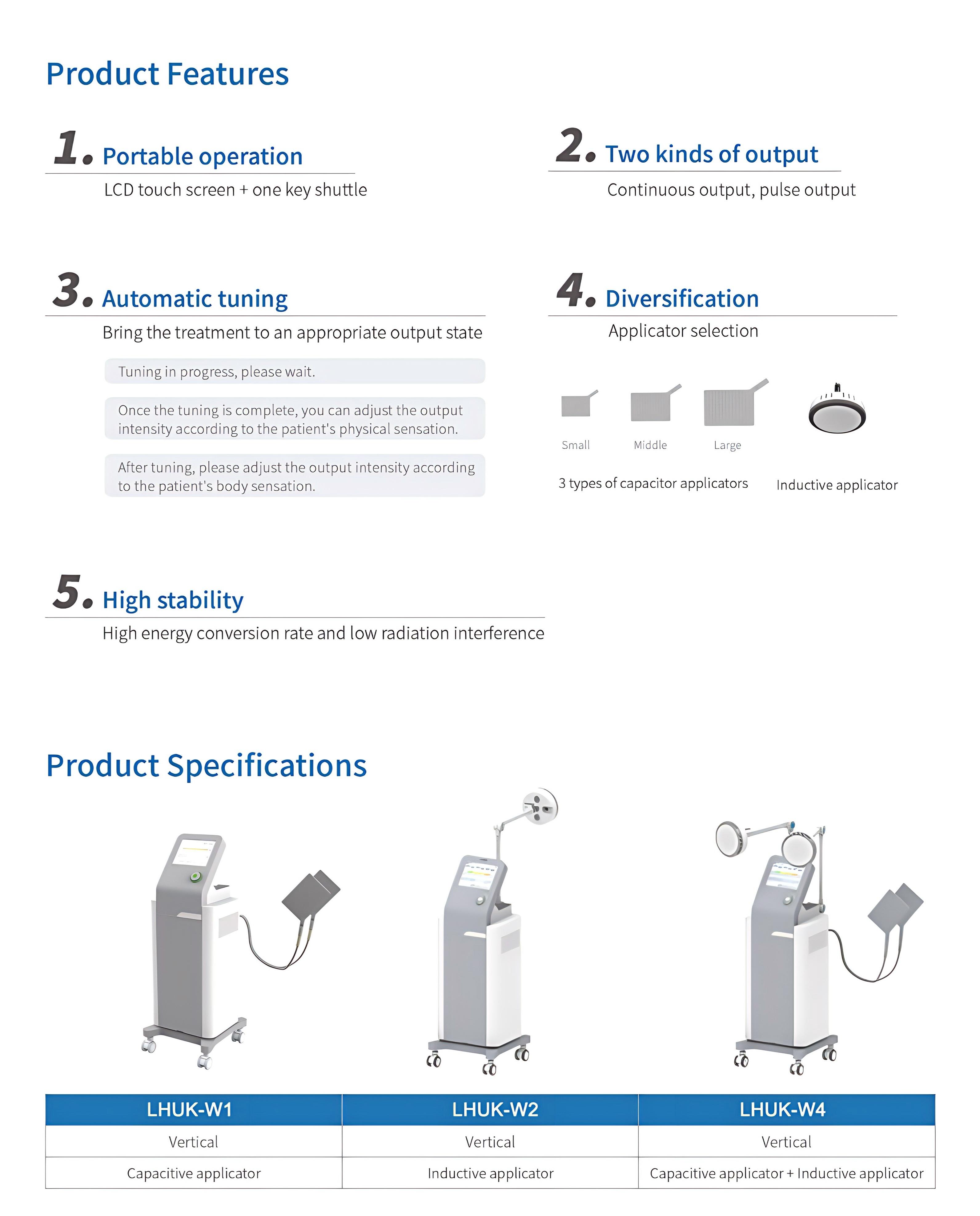 LHUK-W Series Short Wave Therapy Device-2