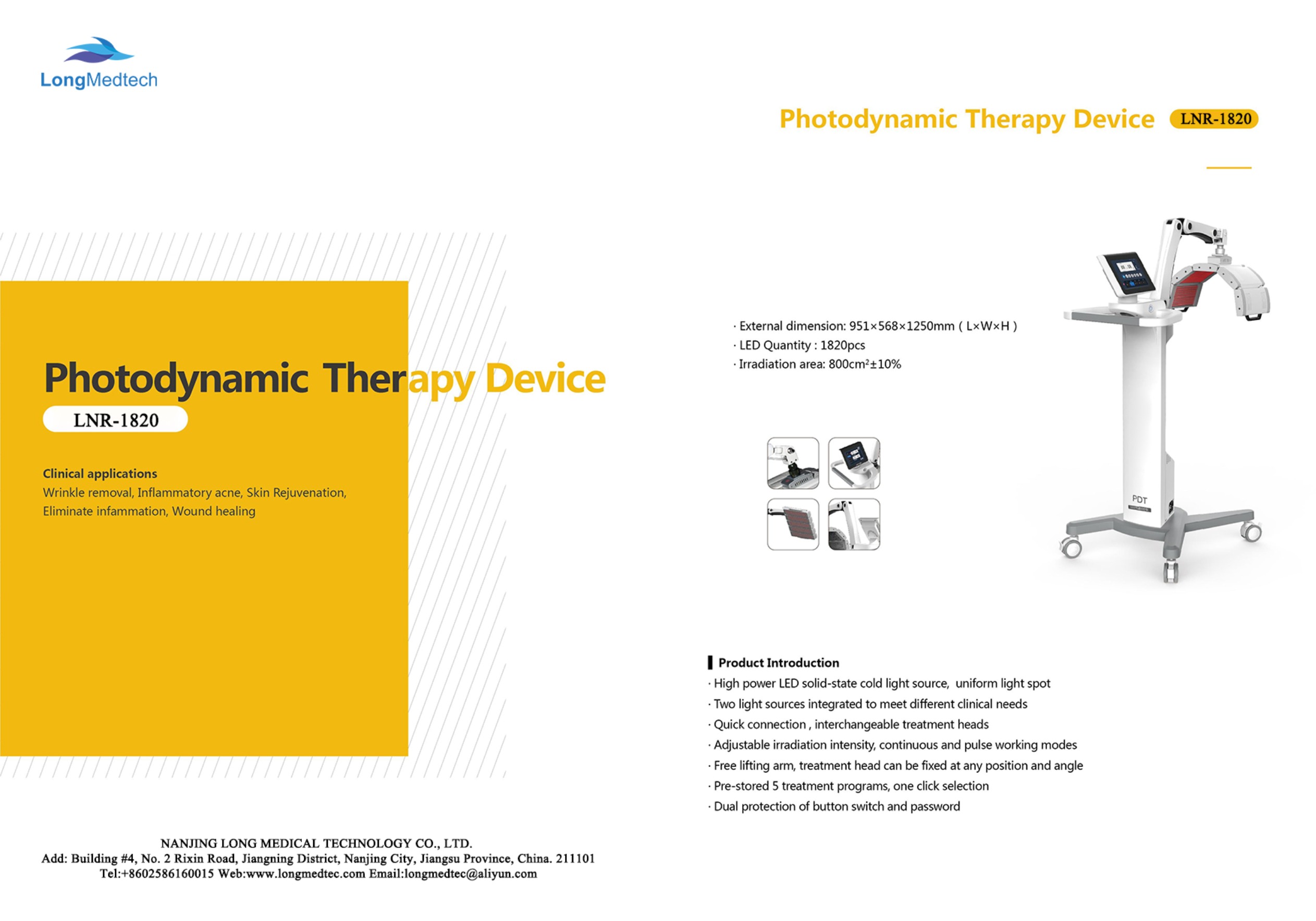 LNR-1820 Photodynamic Therapy Device