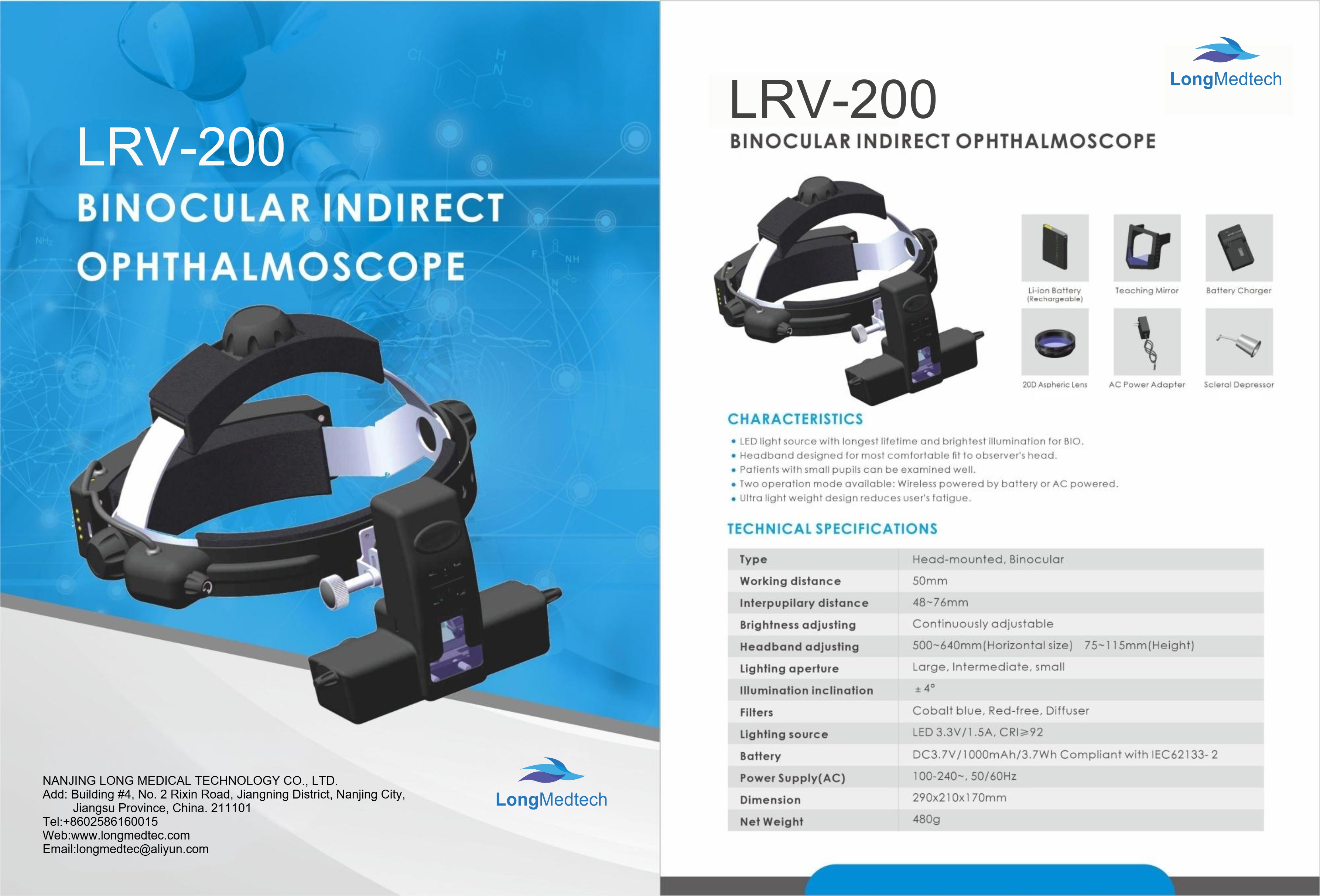 Oftalmoscopio indirecto binocular LRV-200-1