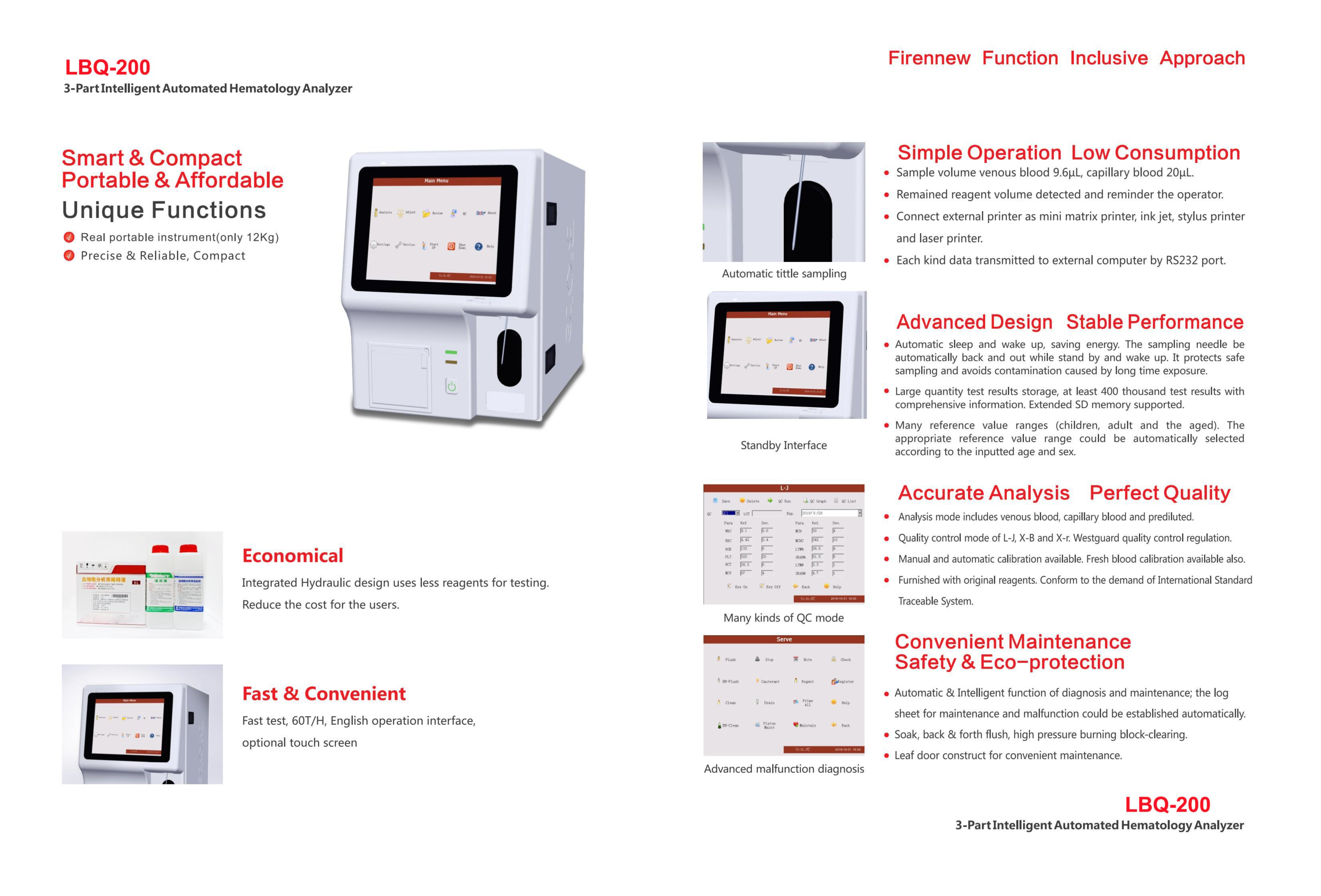 LBQ-200 3-Part Intelligent Automated Hematology Analyzer-2