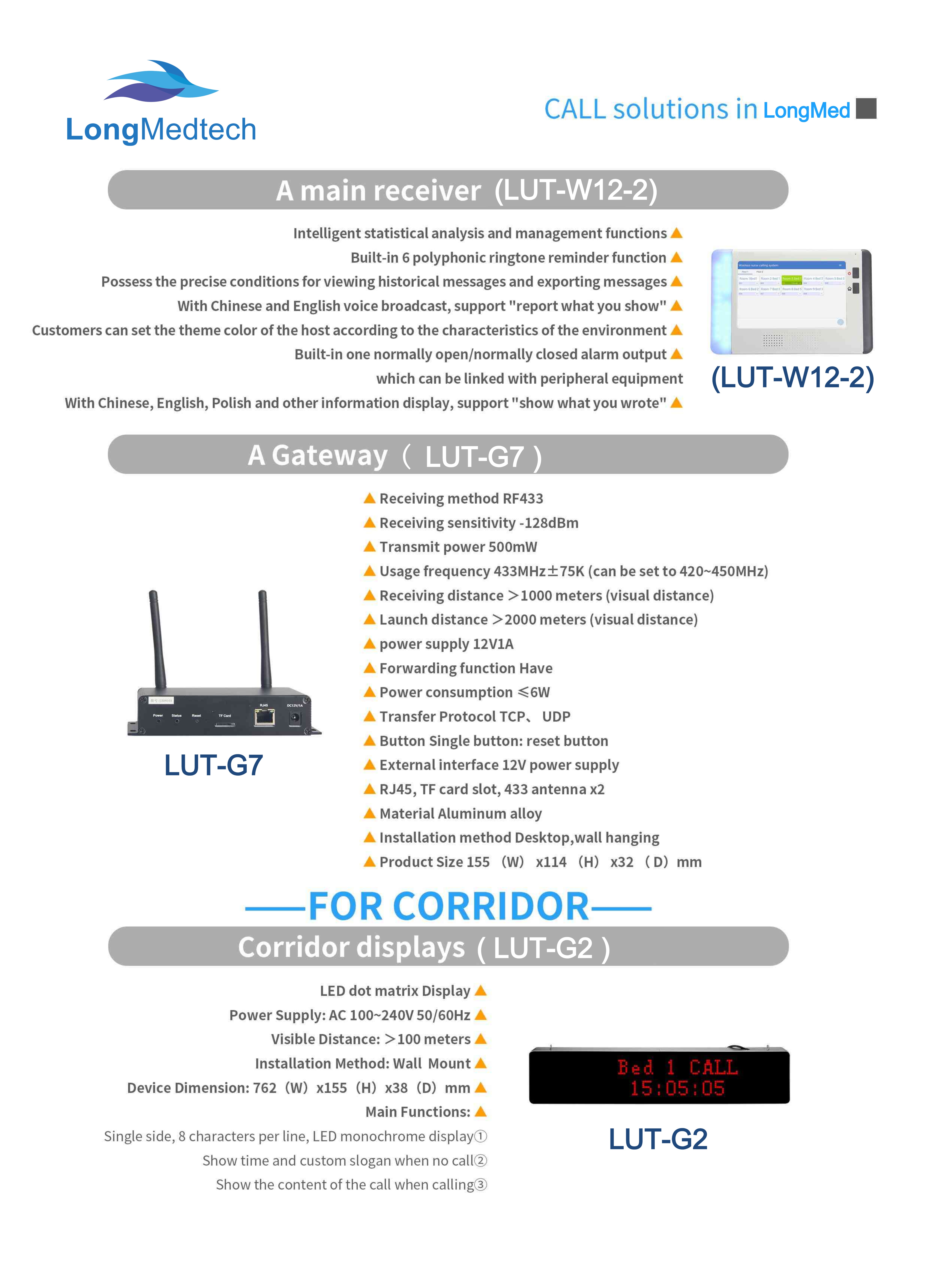 LUT Series With Pc Software Management Nurse Call System-4