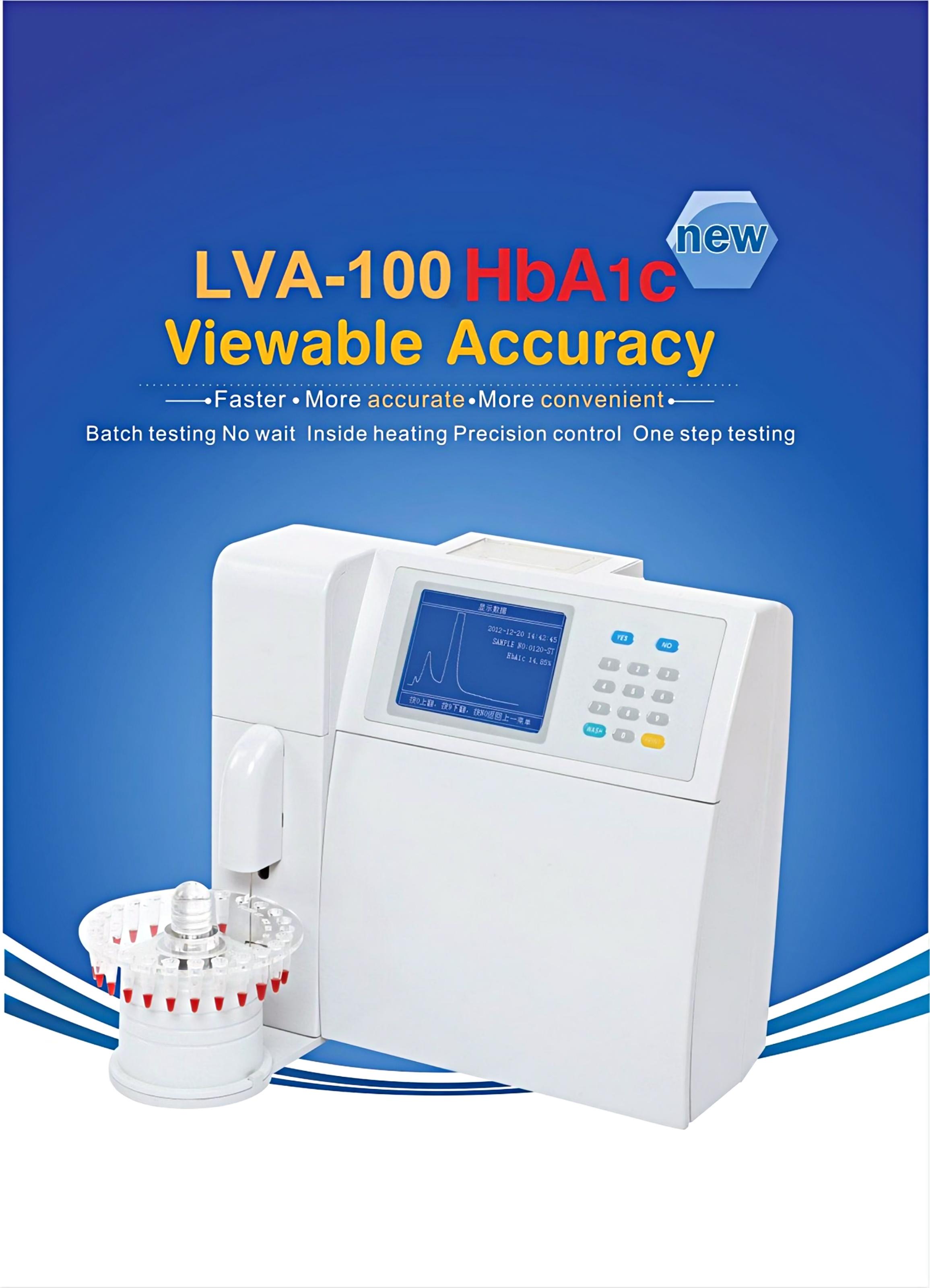 Analizador de hemoglobina glucosilada HbA1c totalmente autom&aacute;tico serie LVA-100-1(1)