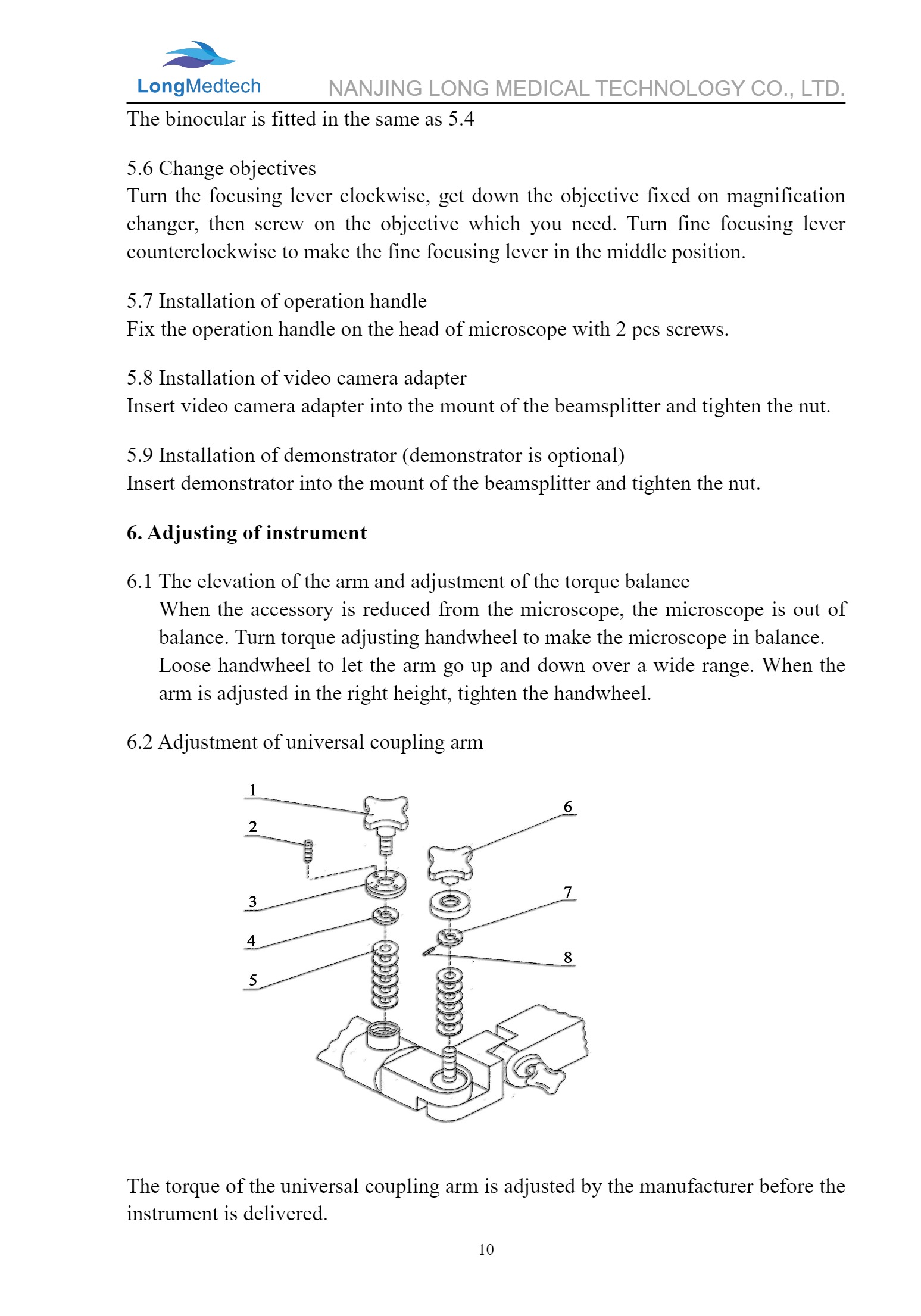 LYC120 LYC130 Operation Microscope Use Manual (1)-12