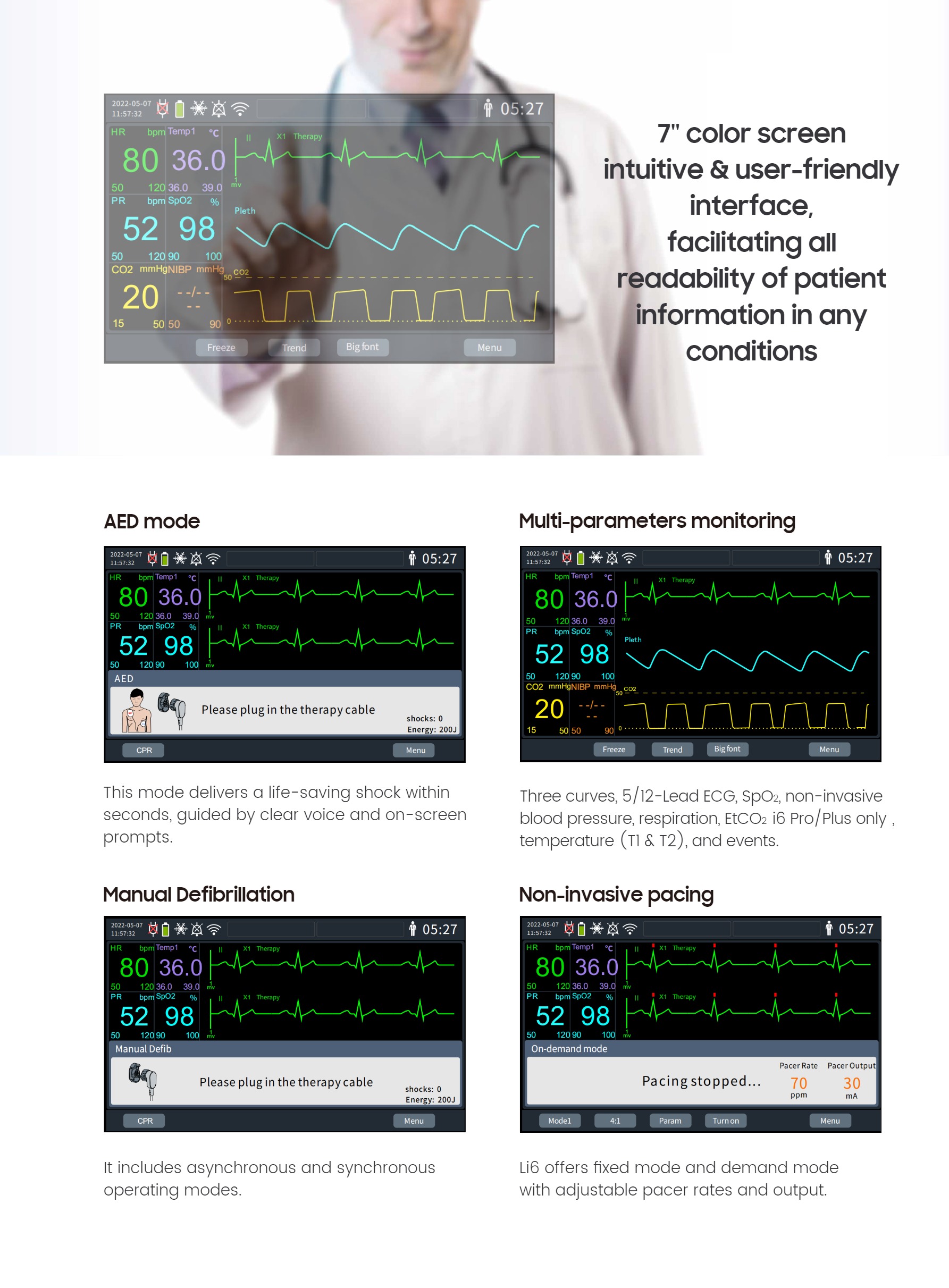Li6 Defibrillator Monitor-4