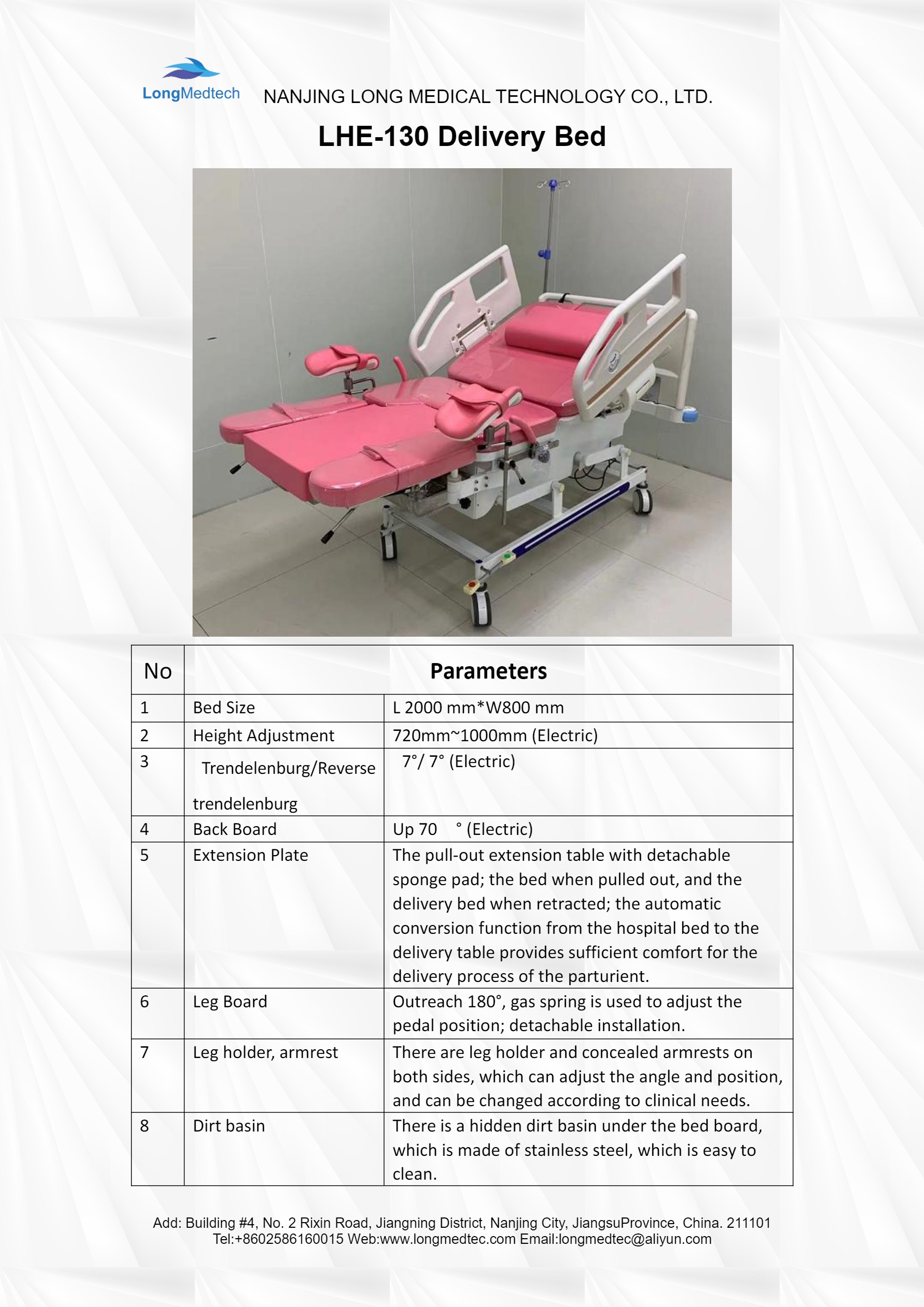 LHE-130 Delivery Bed-1