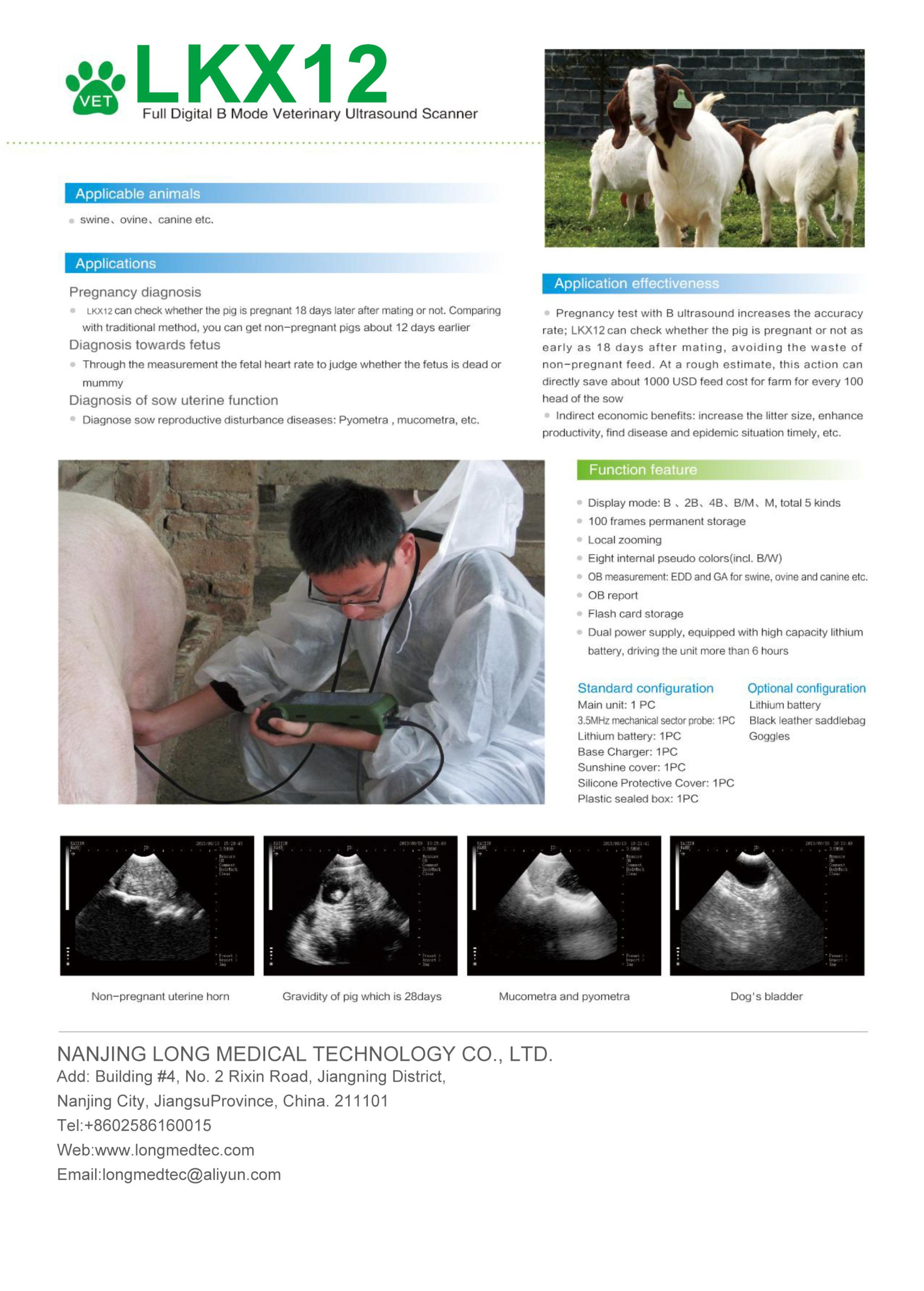 LKX12 Full Digital B Mode Veterinary Ultrasound Scanner-2