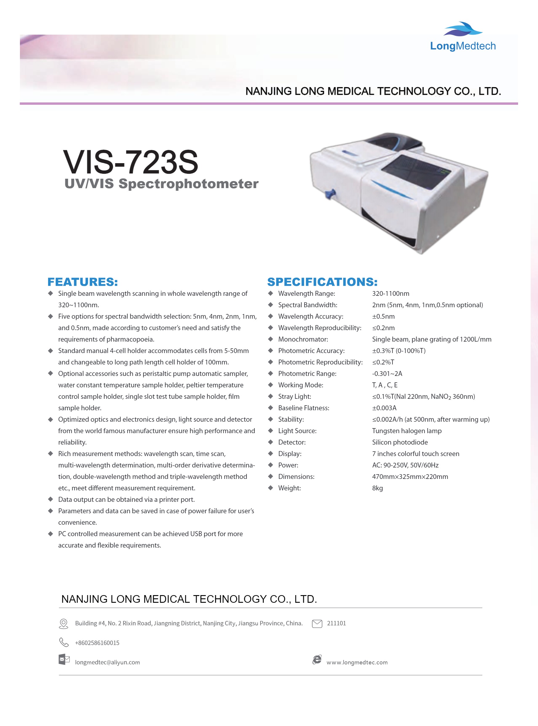 VIS-723S UV VIS Spectrophotometer-1