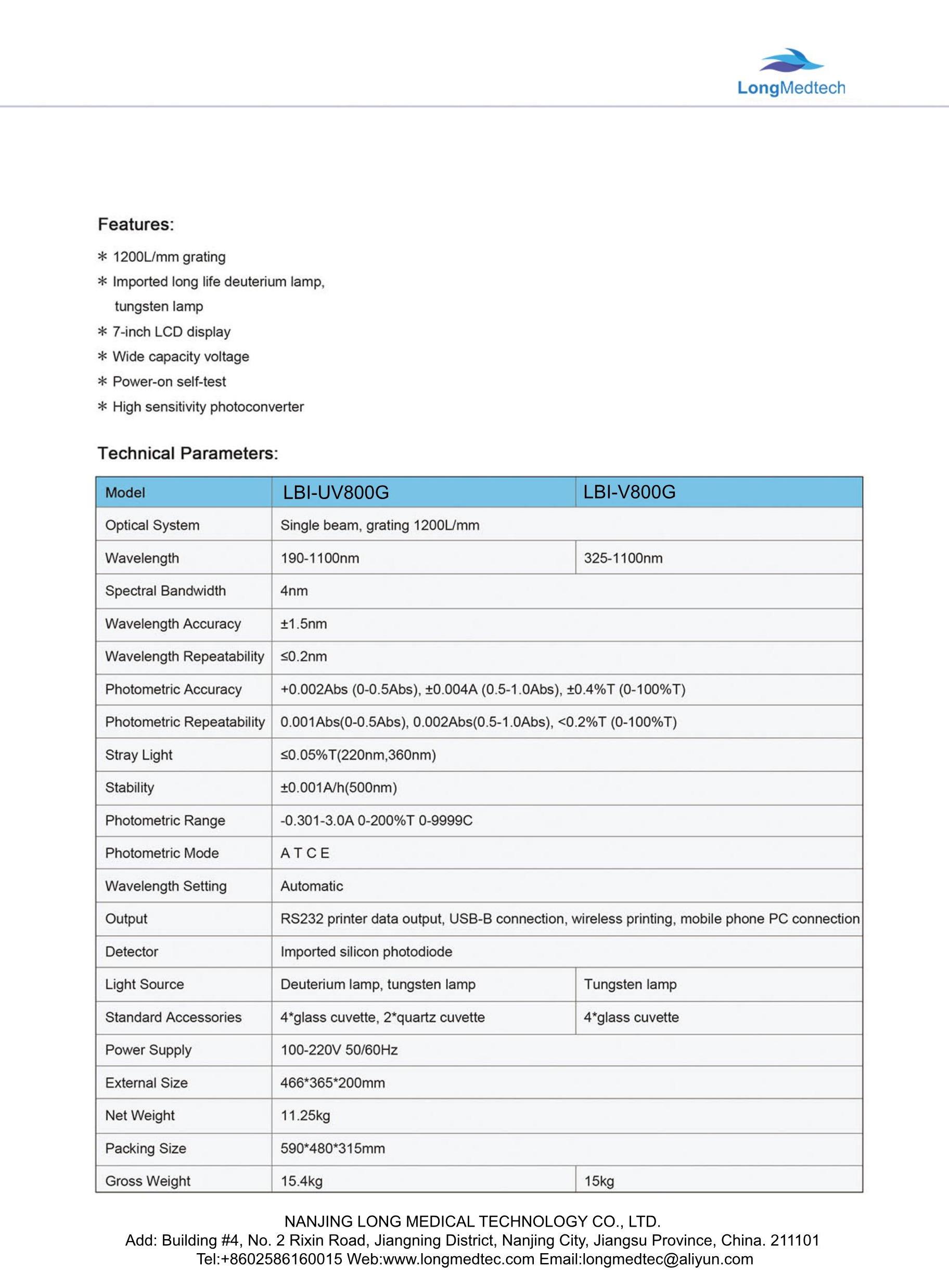LBI-UV800G LBI-V800G UV iS Spectrophotometer-1