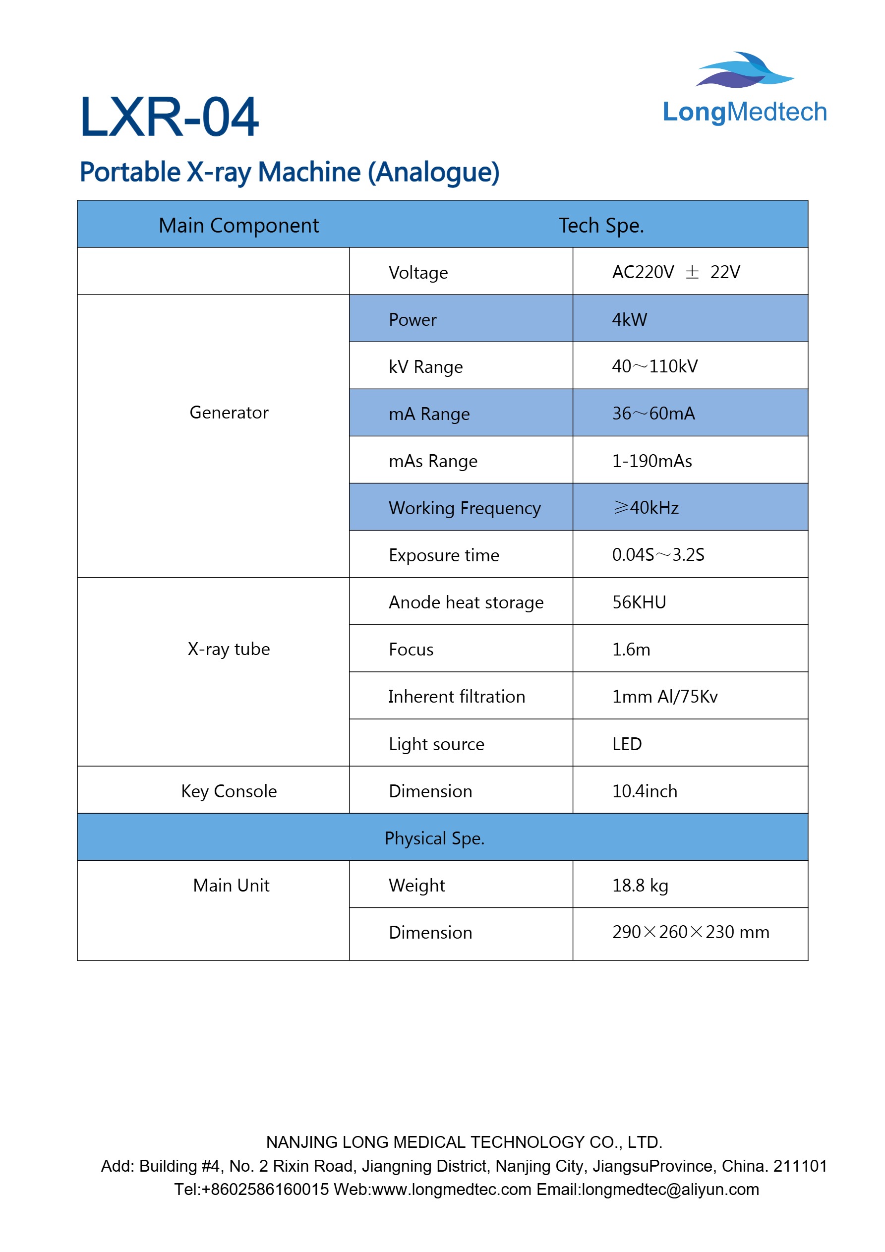 LXR-04 Portable X-ray Machine (Analogue)-1