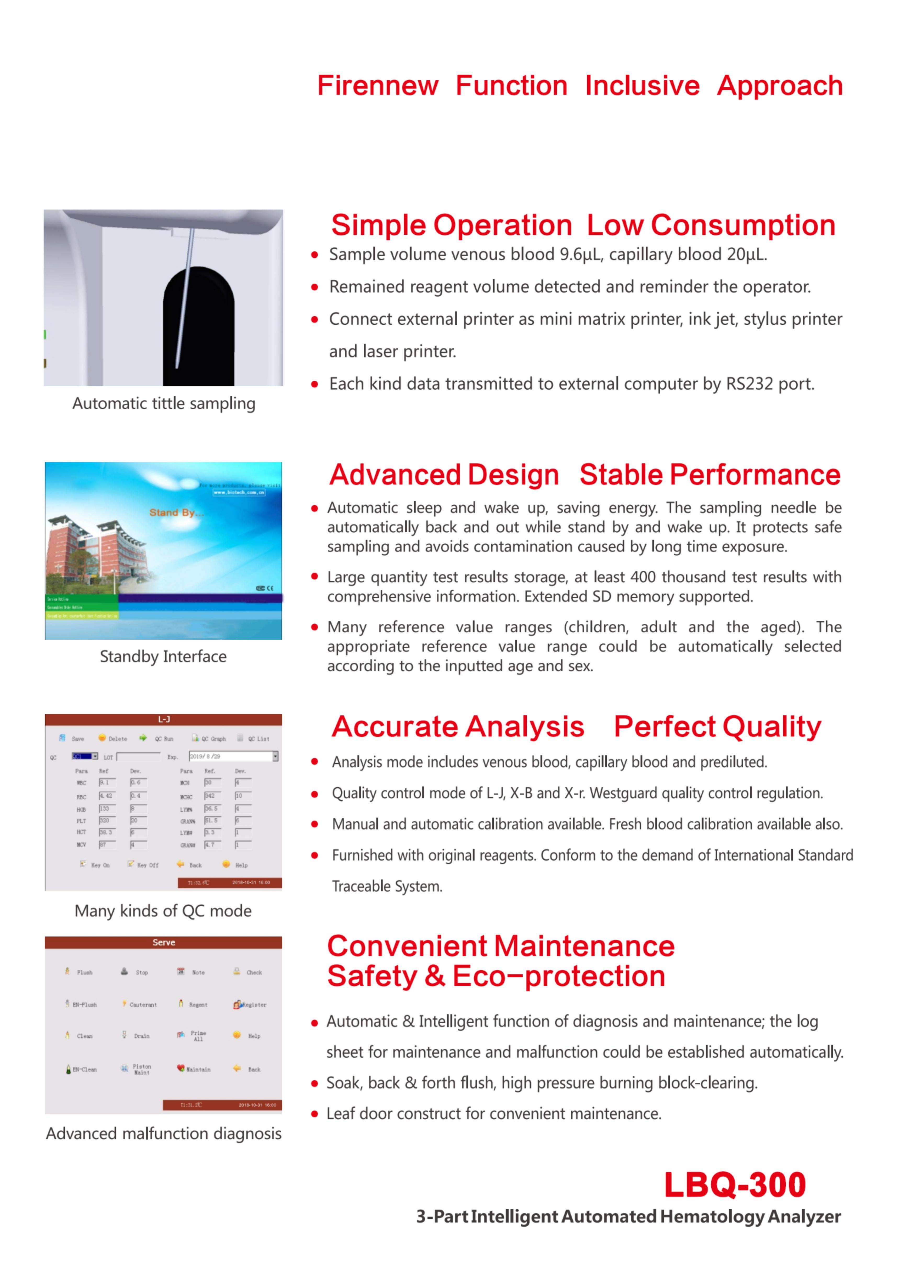 LBQ-300 3-Part Intelligent Automated Hematology Analyzer-2