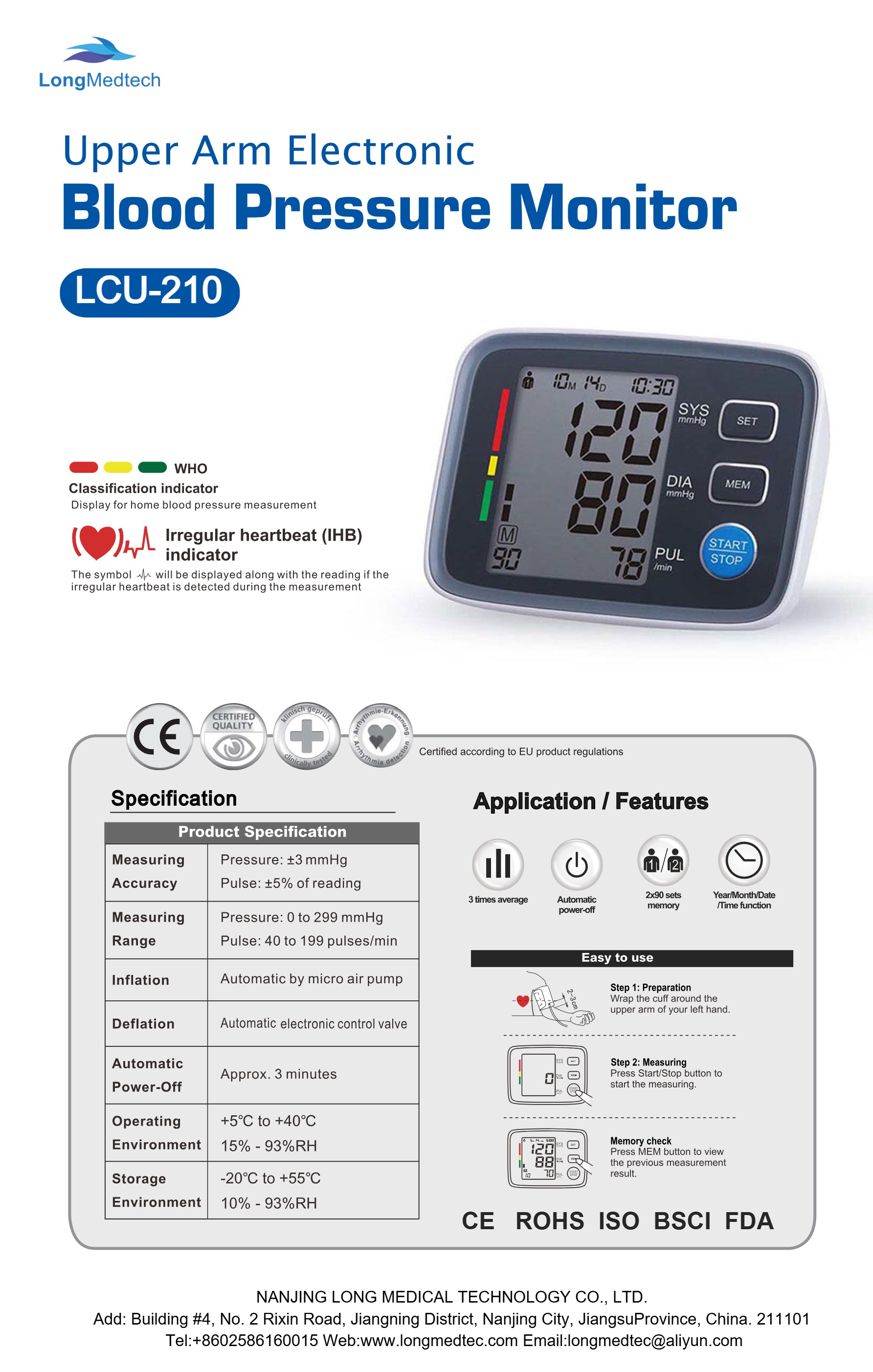 LCU-210 Blood Pressure Monitor-1