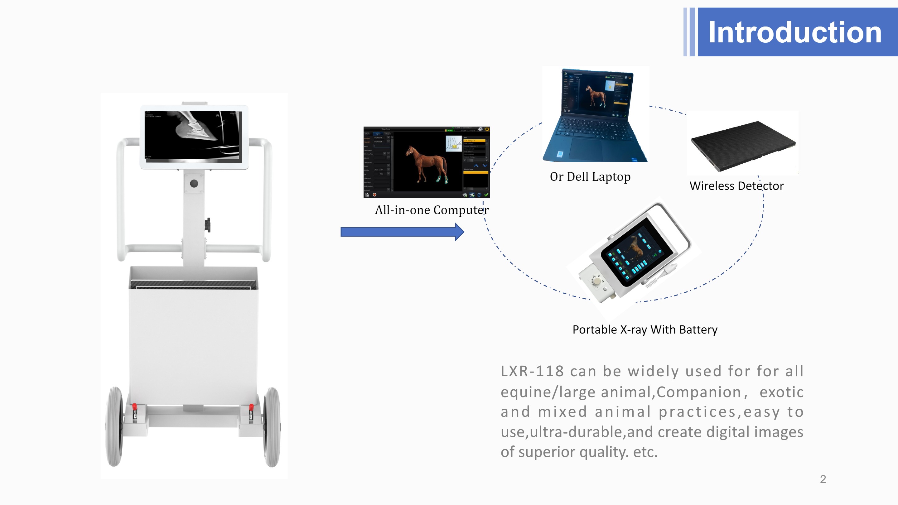 LXR-118 Portable X-ray Vet Horse With Wireless Flat Panel Detector-2