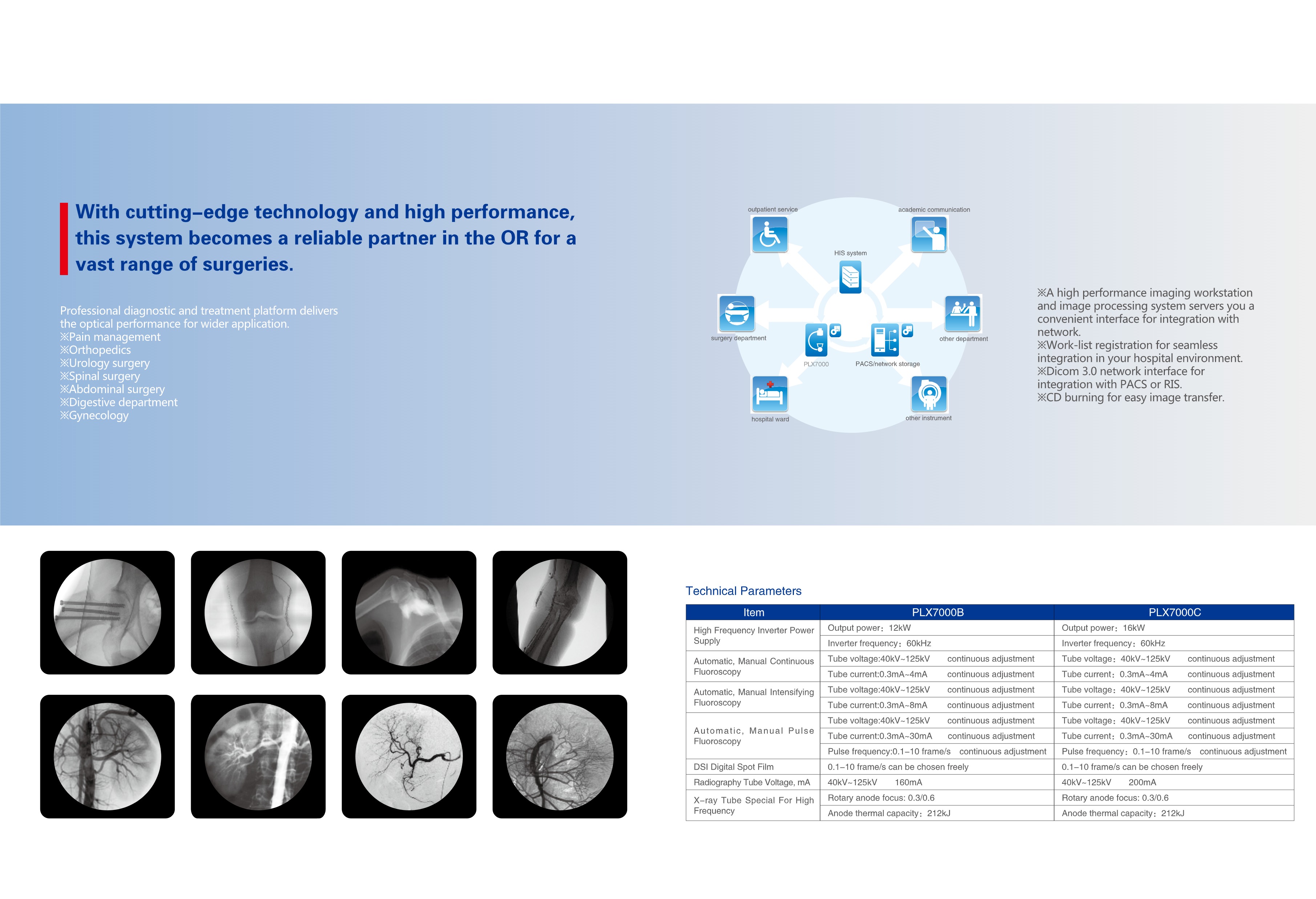 PLX7000B Өндөр давтамжийн хөдөлгөөнт дижитал C-гар систем-4