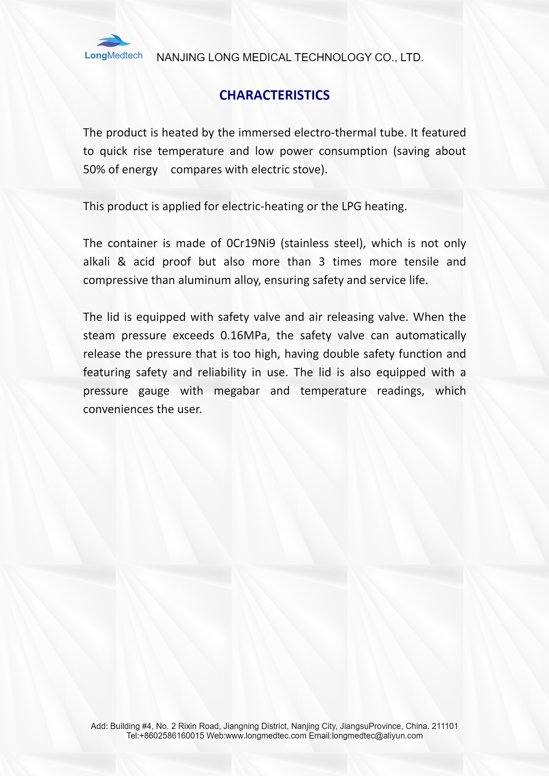 LTM-Y39L Stainless Steel Steam Autoclave Electric or LPG heated-2