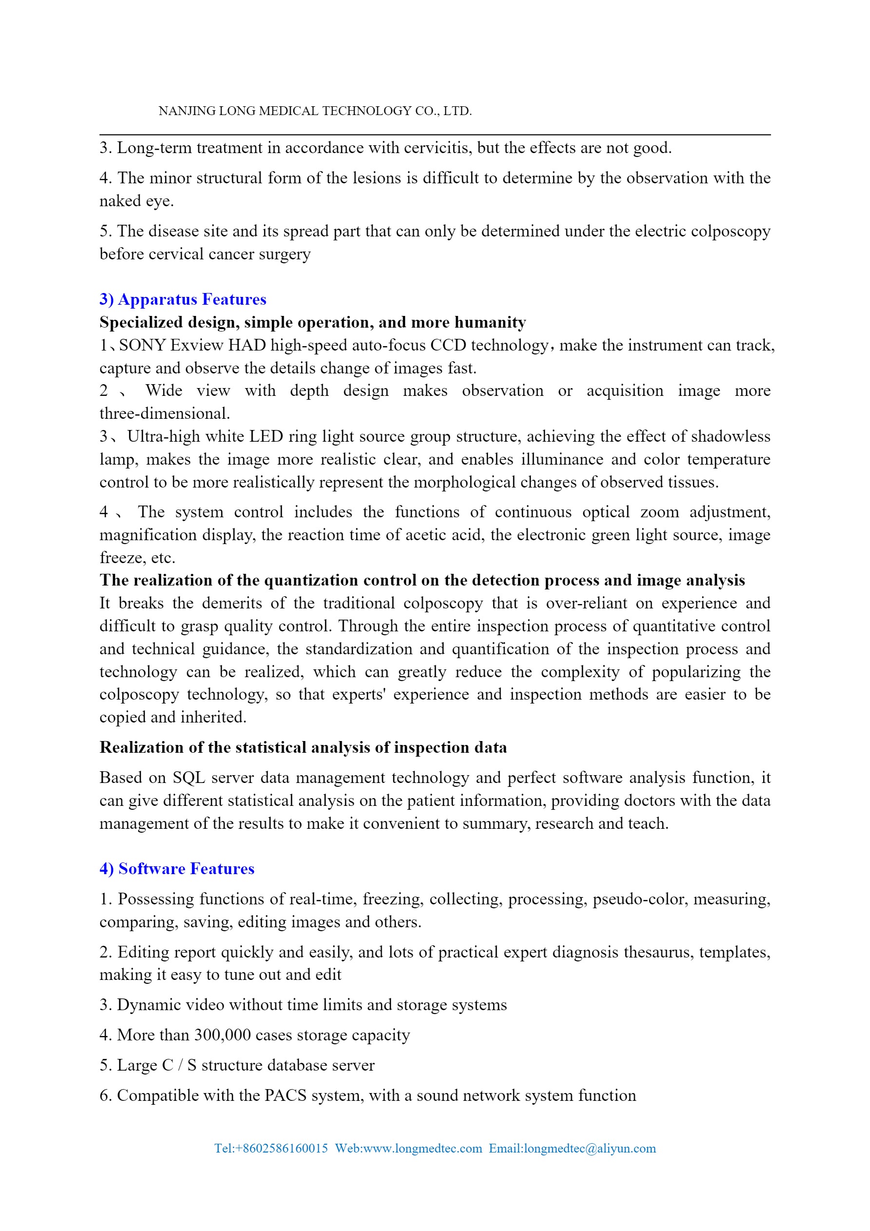 Colposcope optique num&eacute;rique LSJ-305 avec cam&eacute;ra HD-2