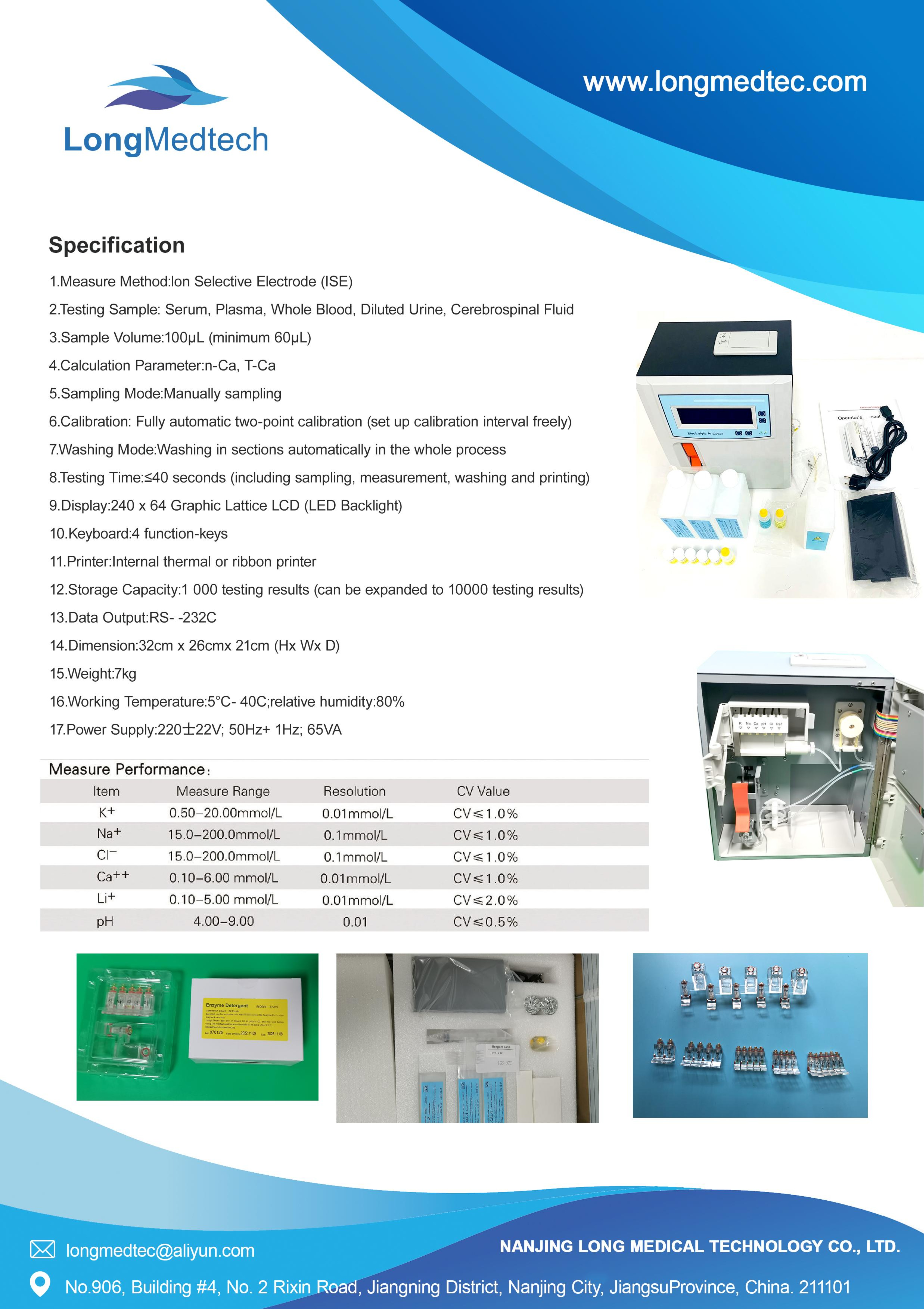 Analyseur d'&eacute;lectrolytes LEA-1000B-2