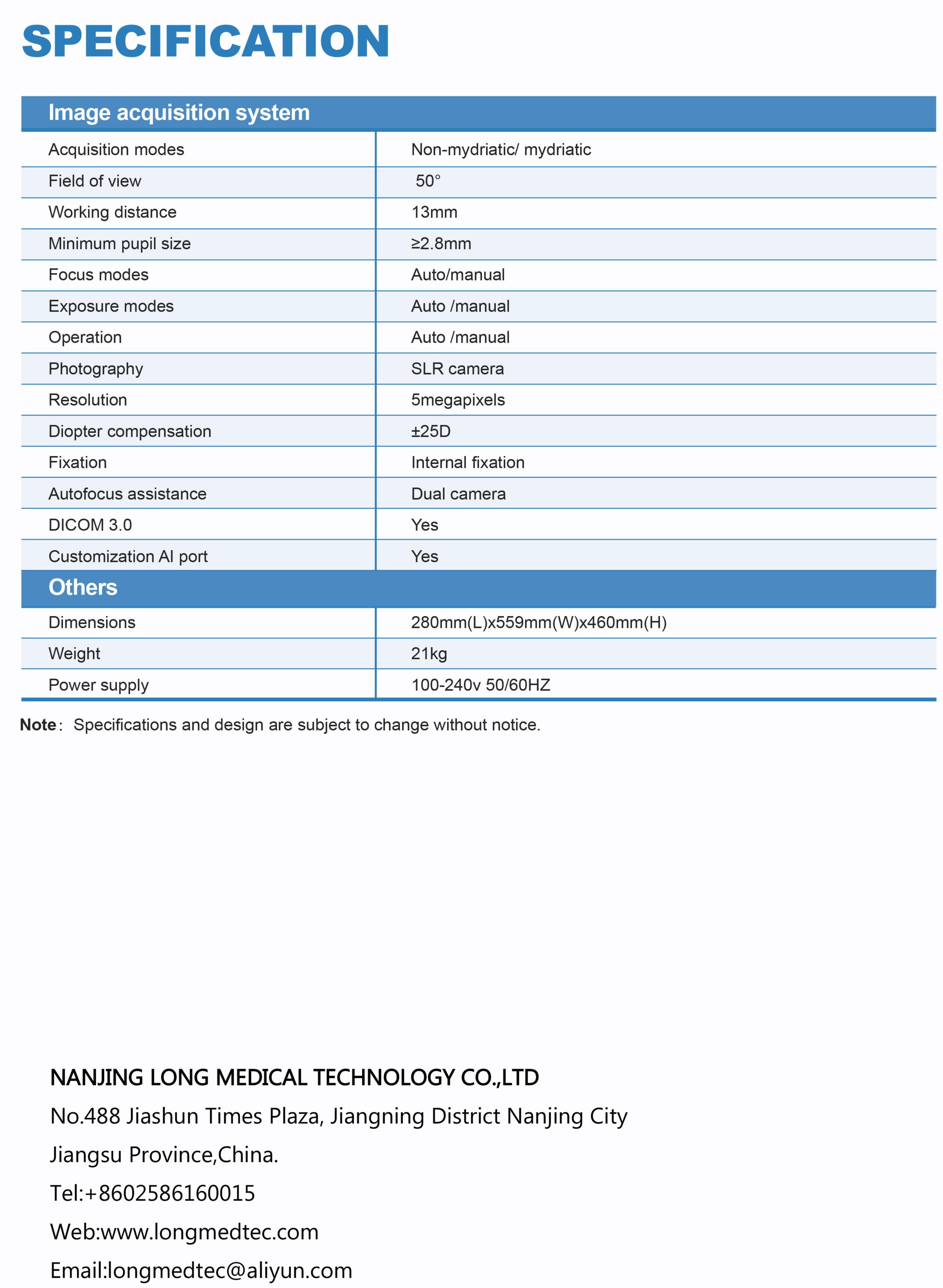 Cam&eacute;ra de fond automatique non mydriatique LM-3100-8